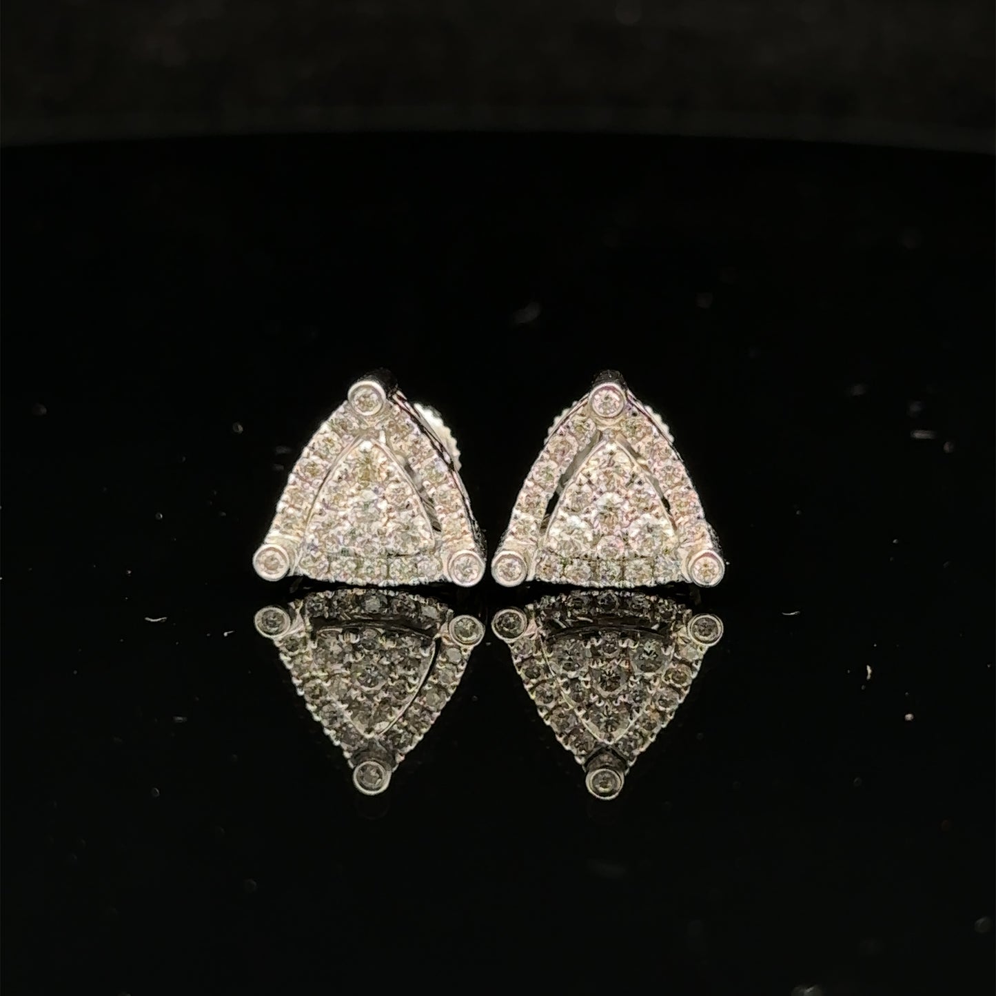 14k white gold and diamond Earrings