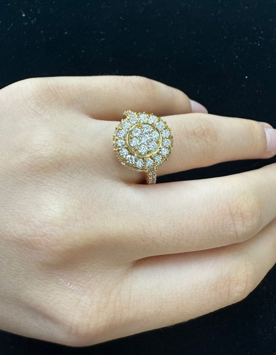 14k yellow gold and diamond Ring