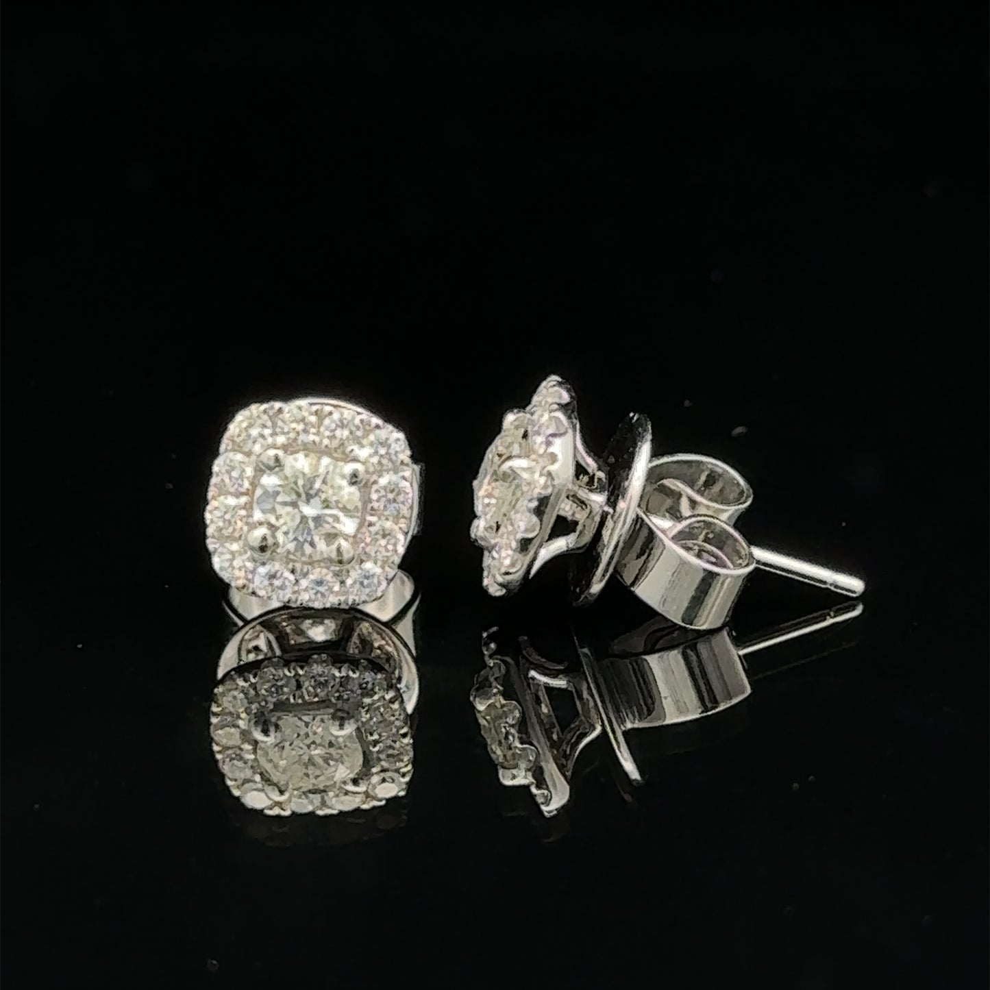 18k white gold and diamond Earrings