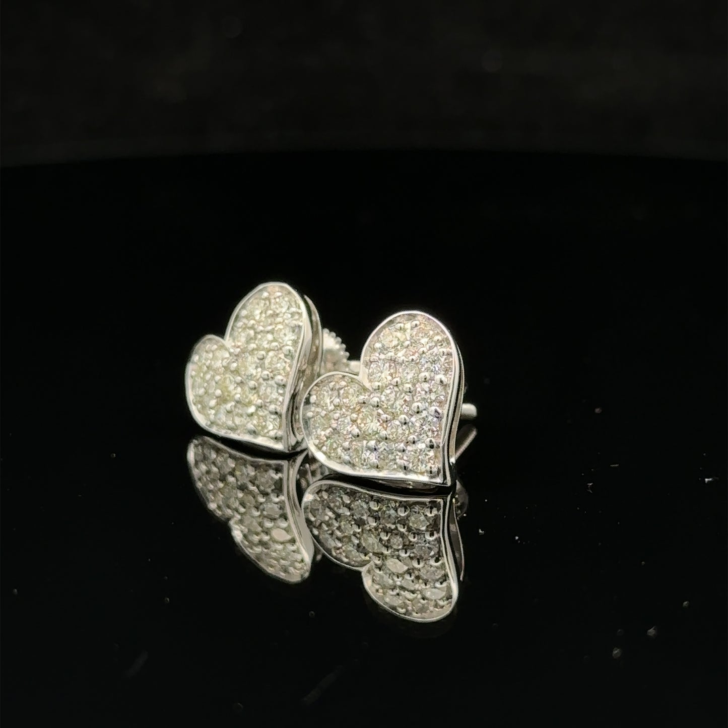 14k white gold and diamond Earrings