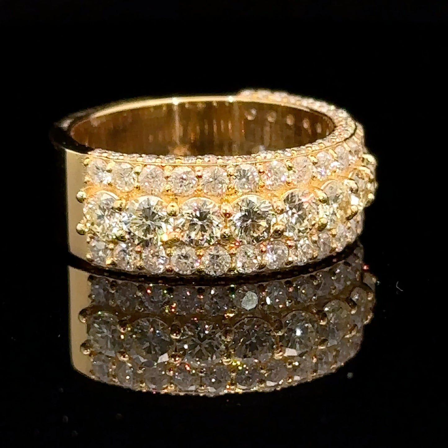 14k yellow gold and diamond Band