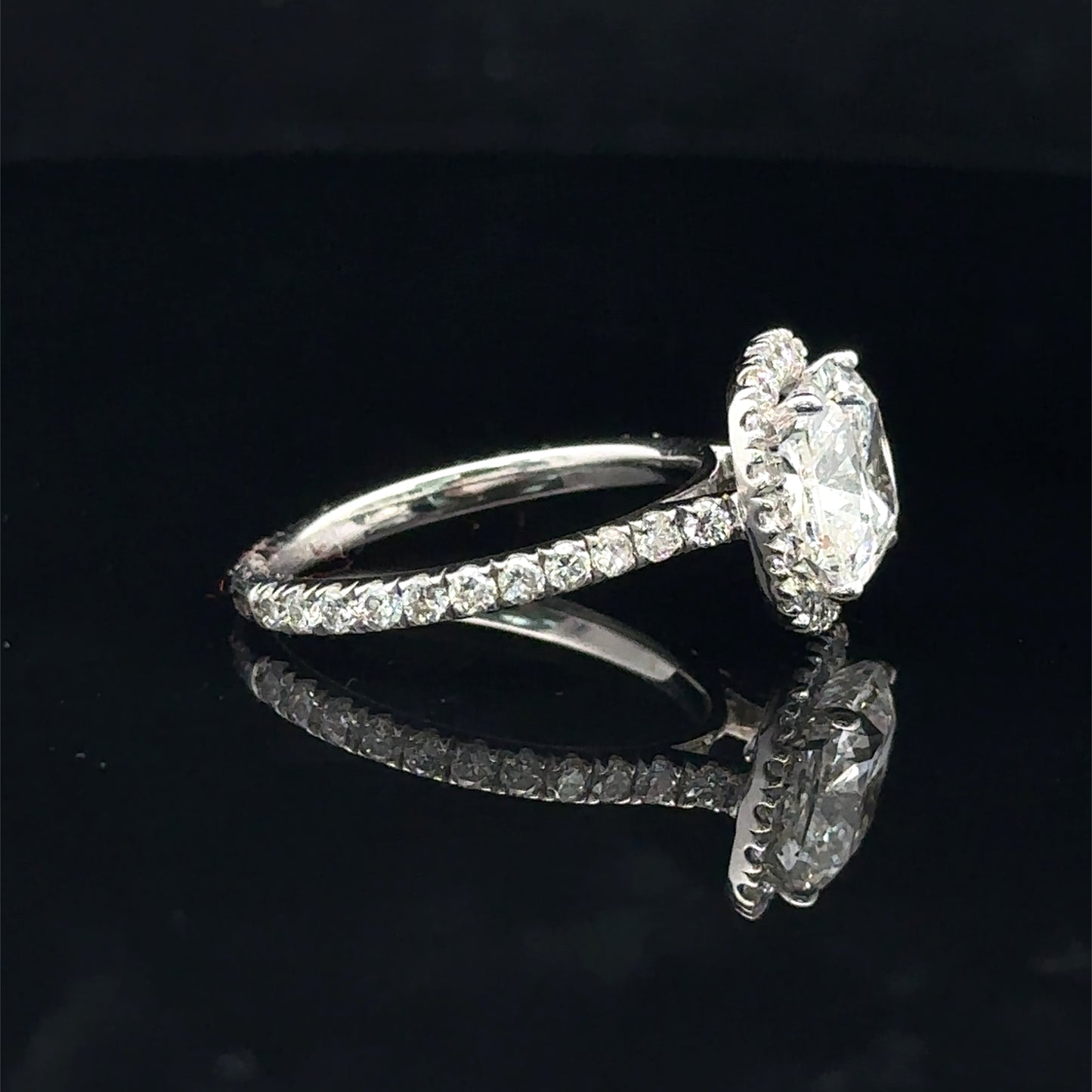 14k White Gold Engagement Ring