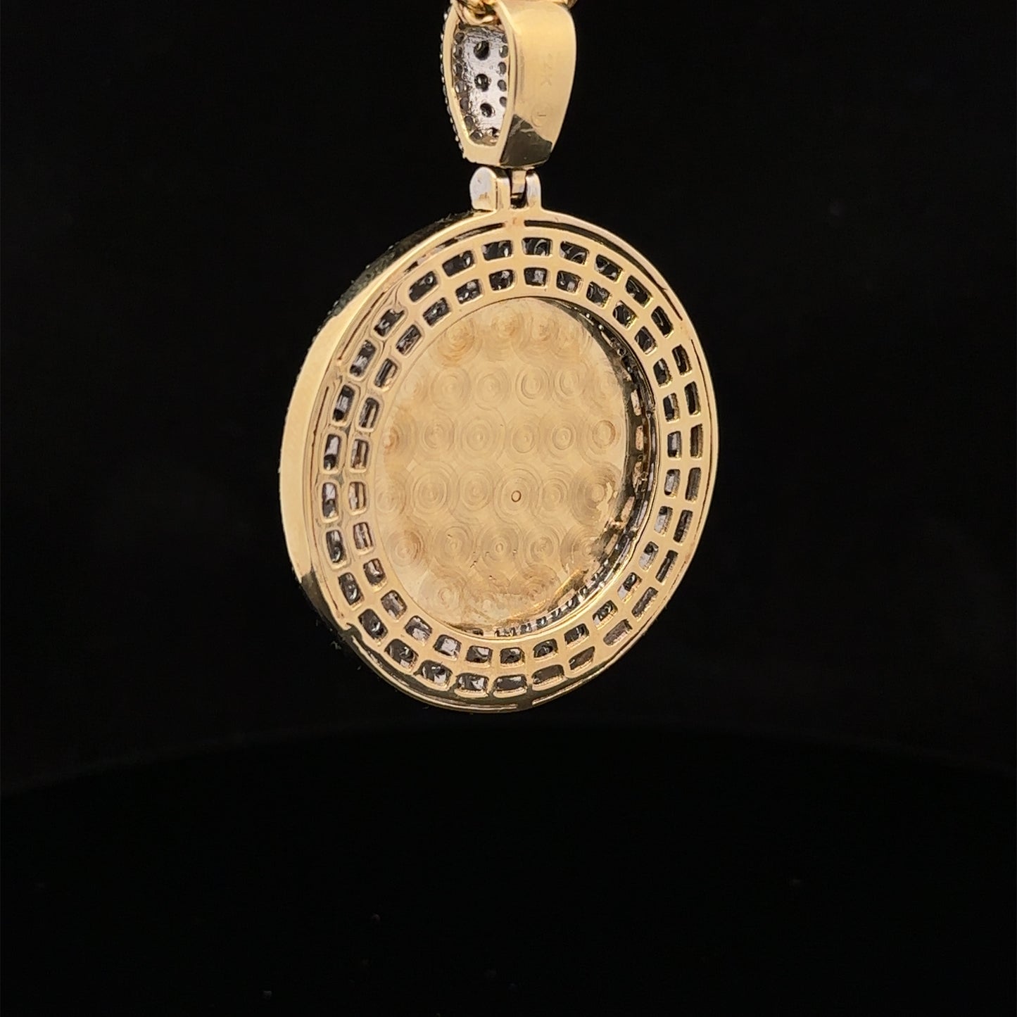 14k yellow gold and diamond Picture Pendant