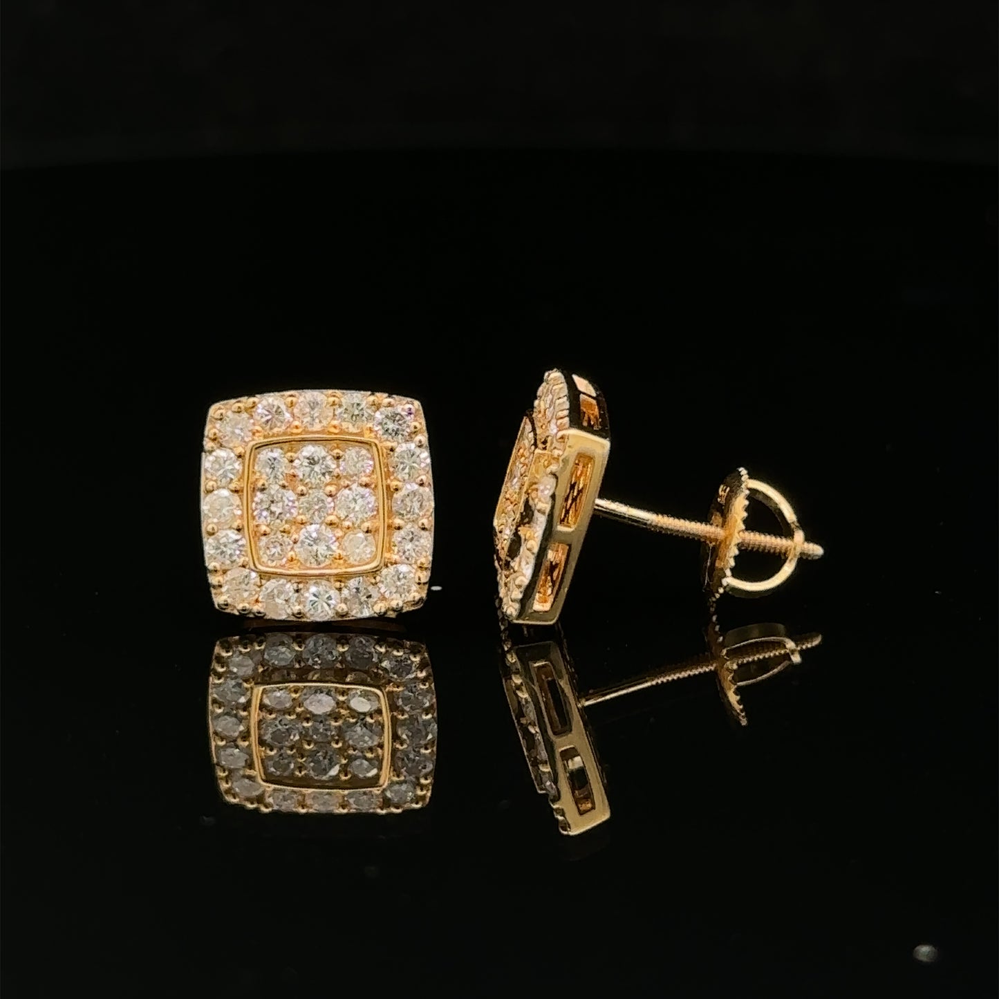 14k yellow gold and diamond Earrings