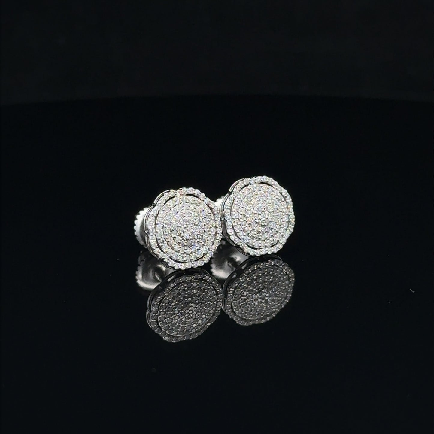 14k white gold and diamond Earrings