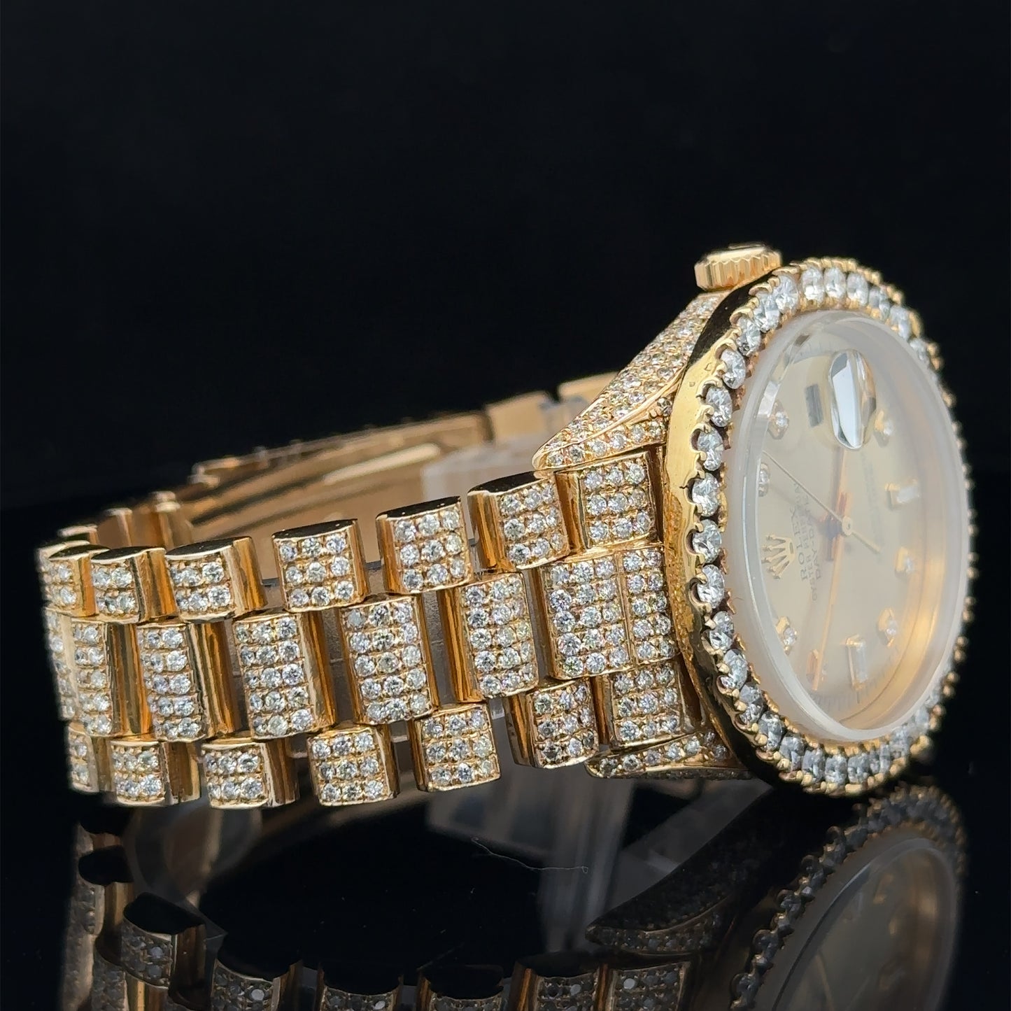 36mm Iced out Rolex Presidential Watch