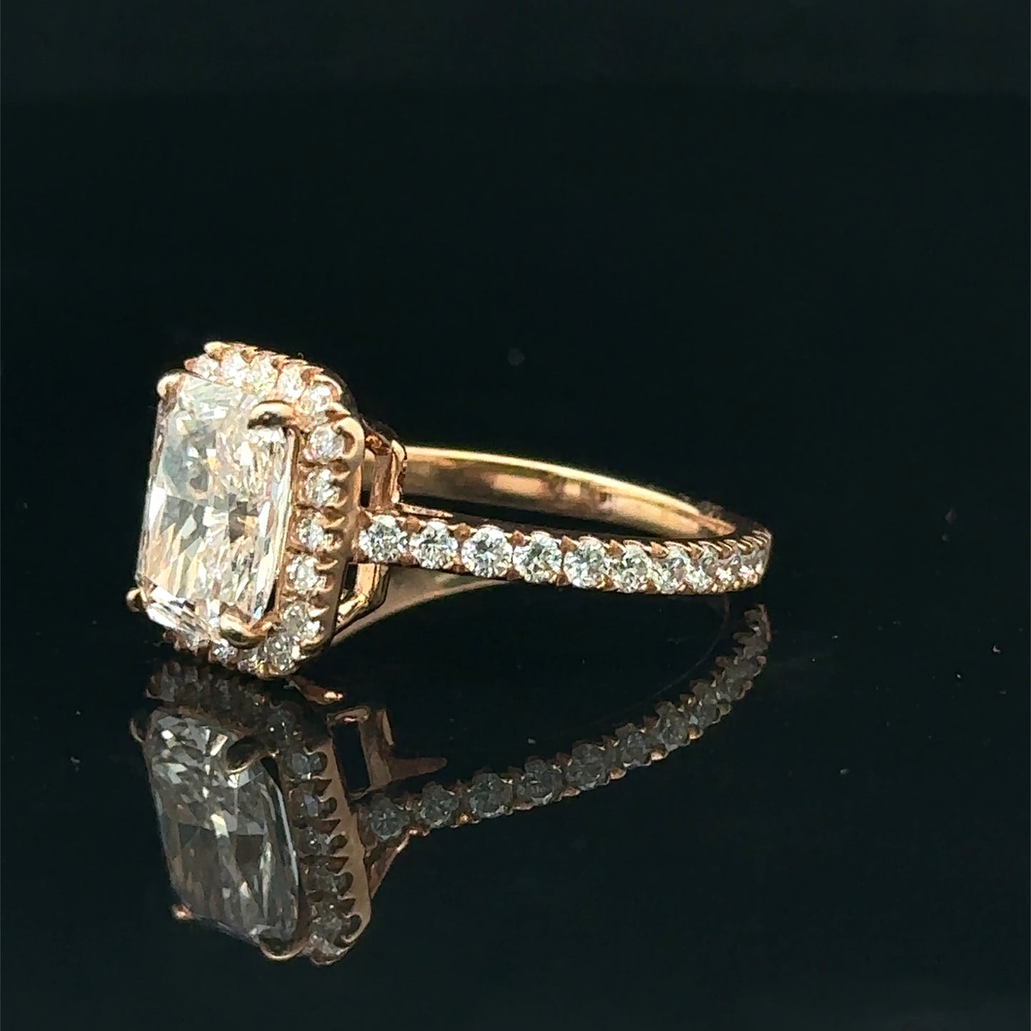 14k Rose Gold Light Pink Diamond Engagement Ring
