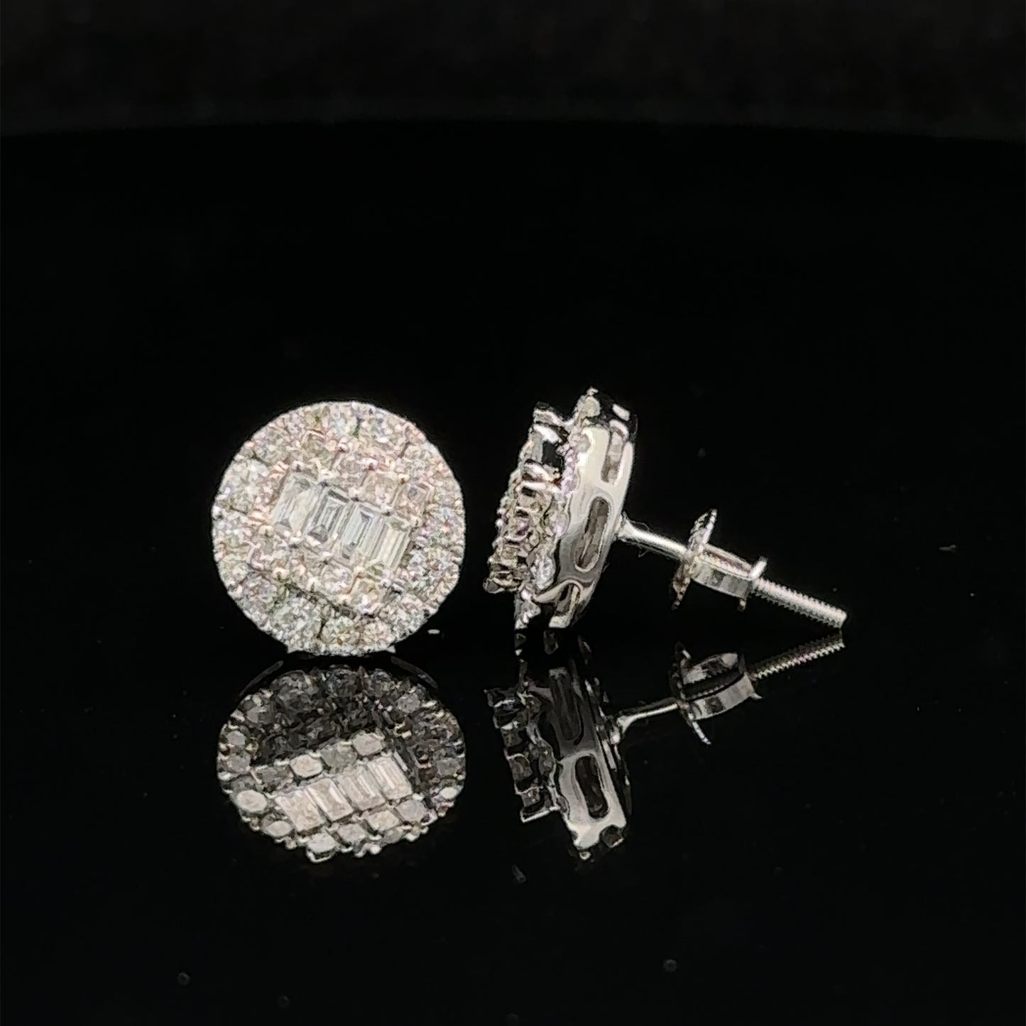 14k white gold and diamond Earrings