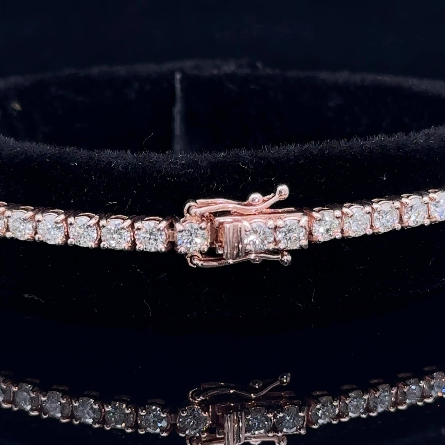 14k Rose gold and diamond Tennis Bracelet