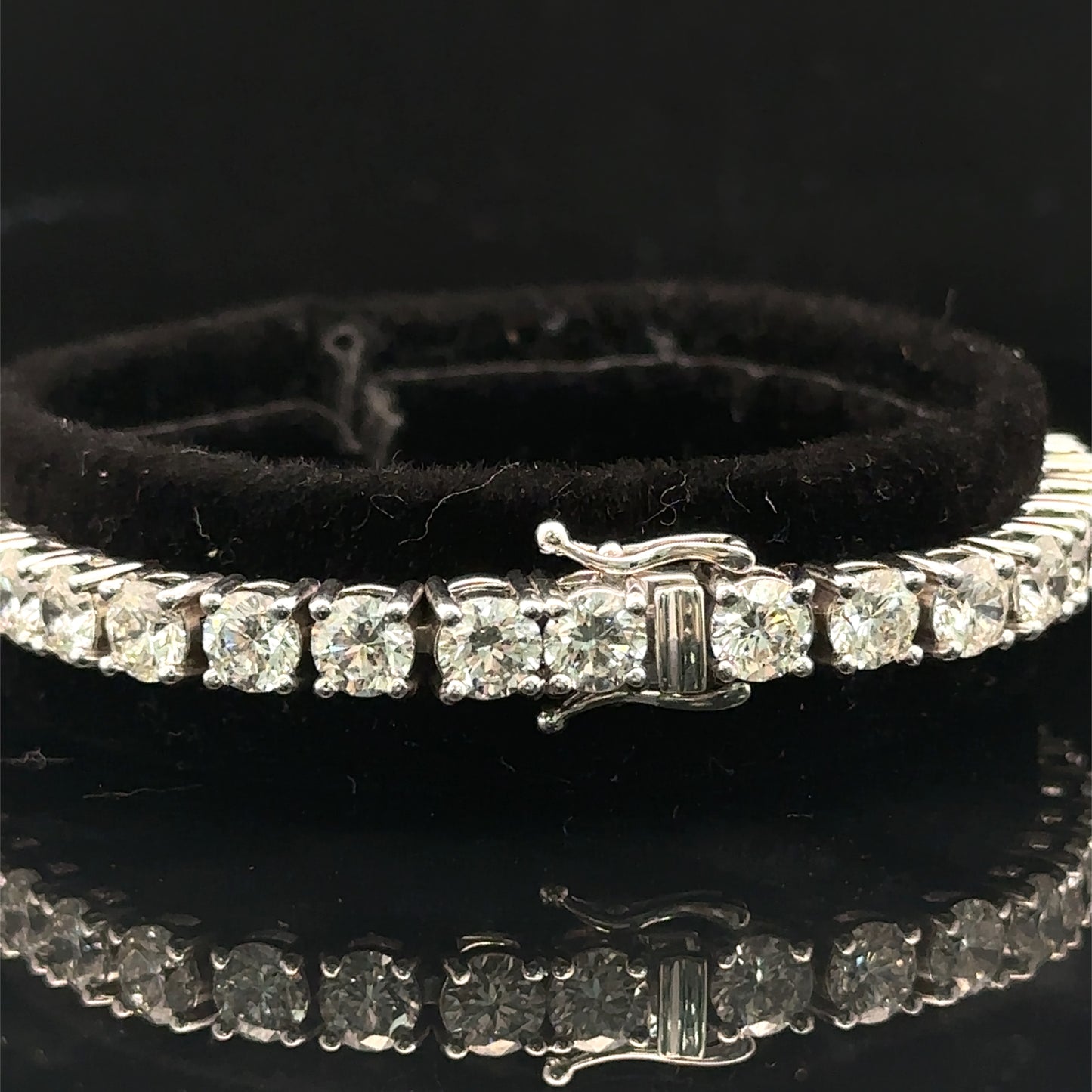 14k White gold and diamond (lab) Tennis Bracelet