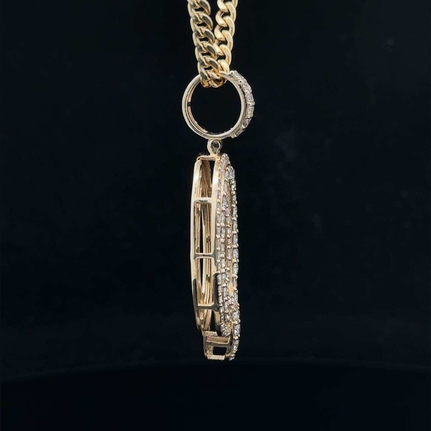14k yellow gold & diamond Q Initial Pendant