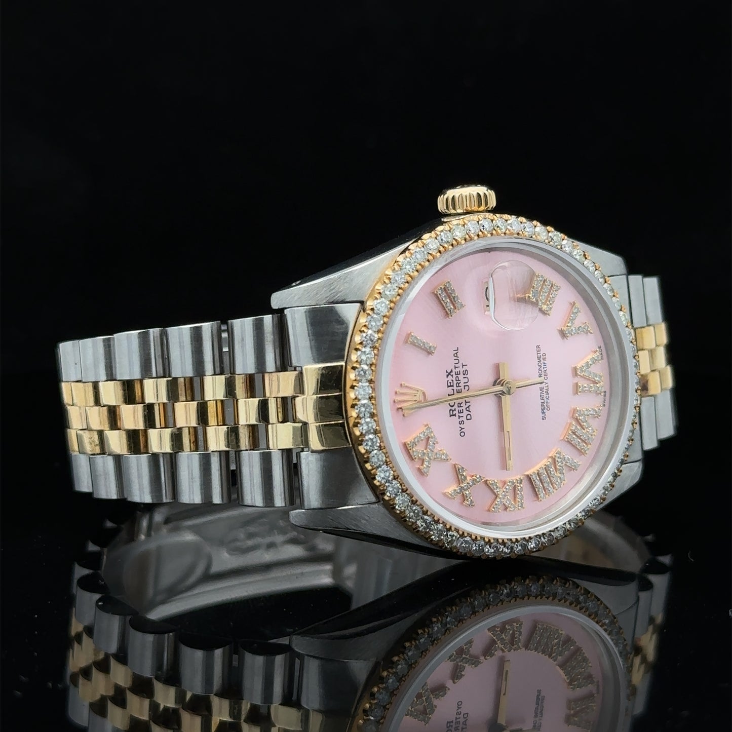 36mm Rolex Diamond Watch with Two-Tone Jubilee Bracelet