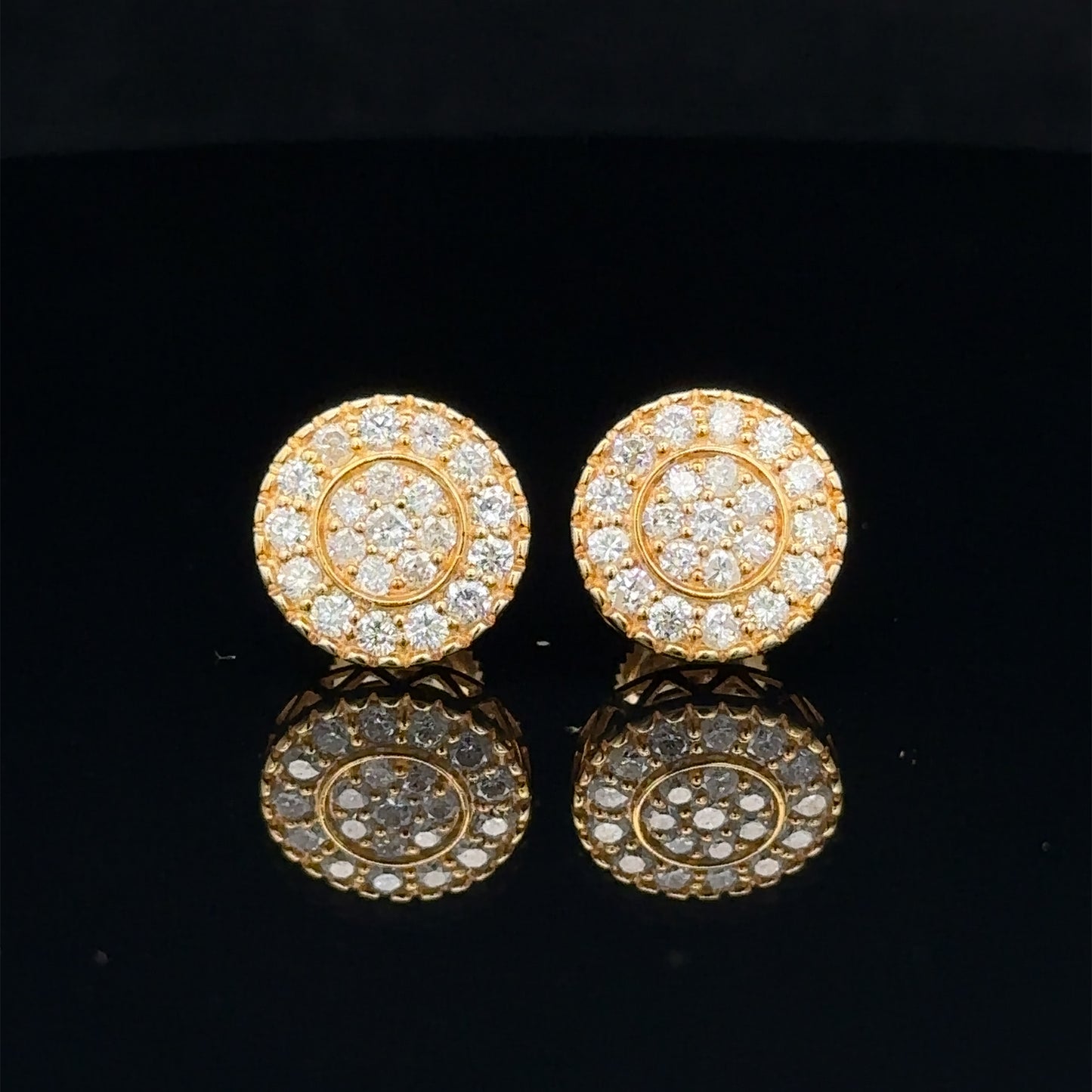 14k yellow gold and diamond Earrings