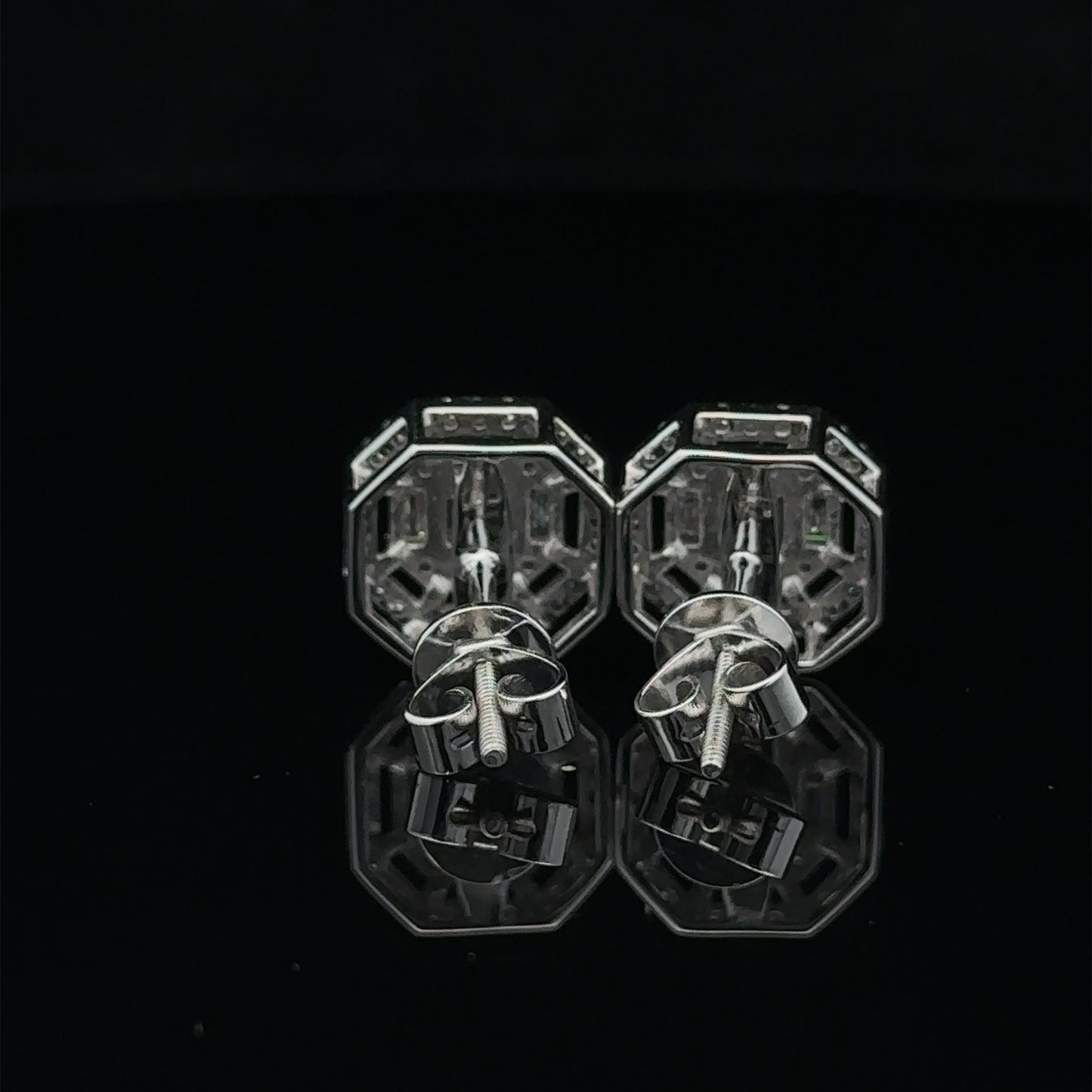 14k white gold and diamond Earrings