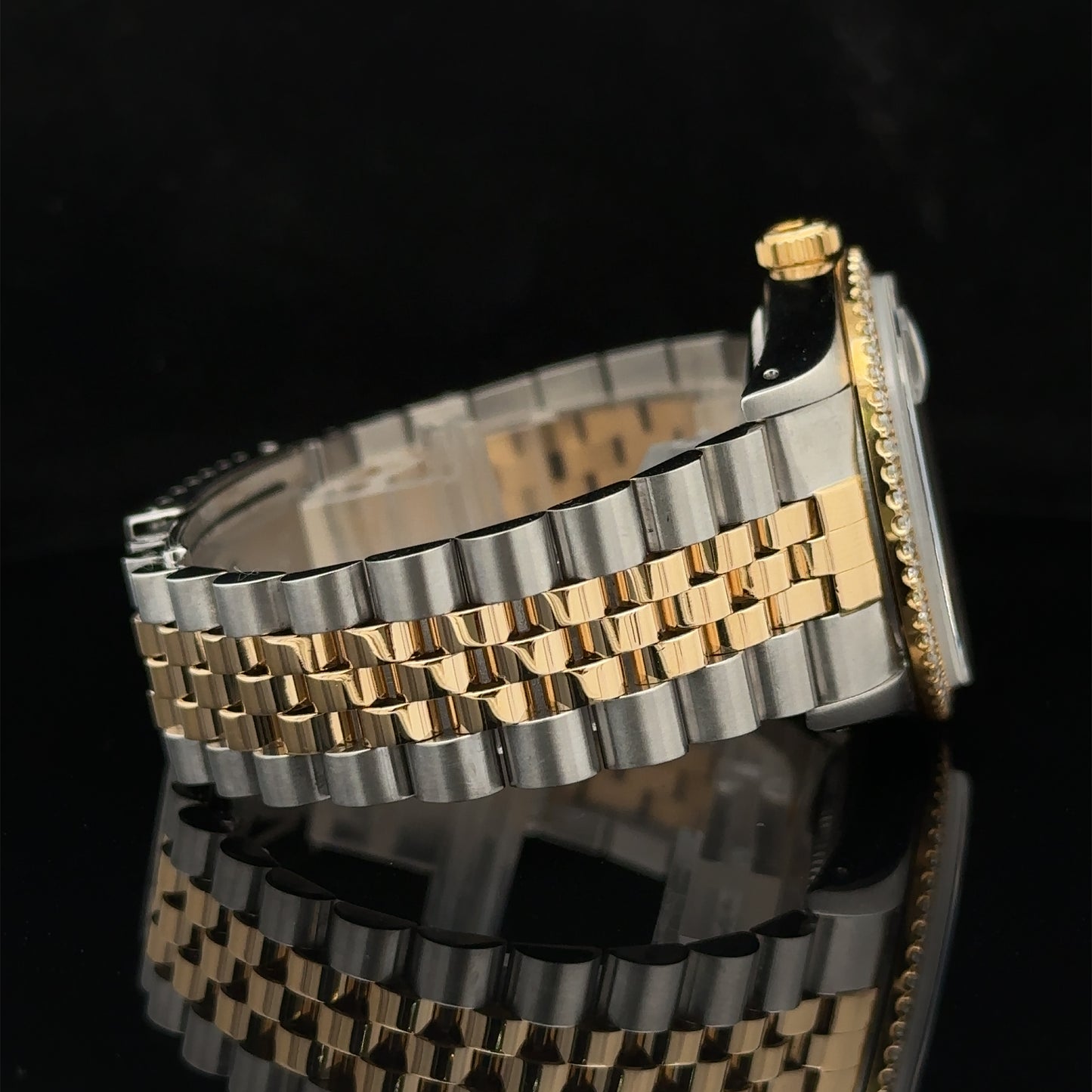 36mm Rolex Diamond Watch with Two-Tone Jubilee Bracelet