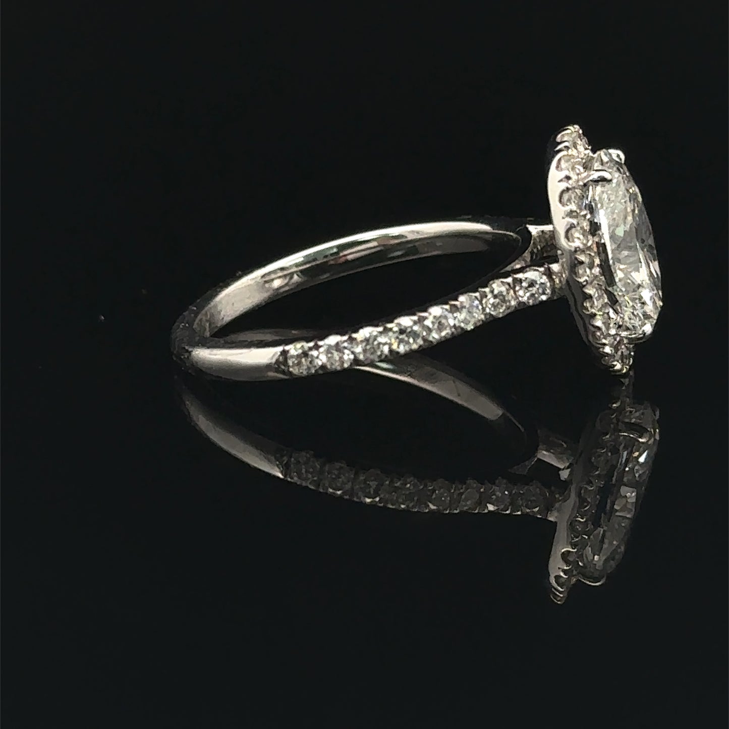 14k White Gold Engagement Ring