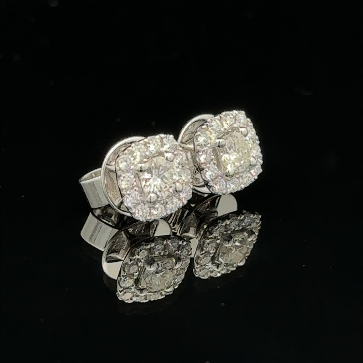 18k white gold and diamond Earrings