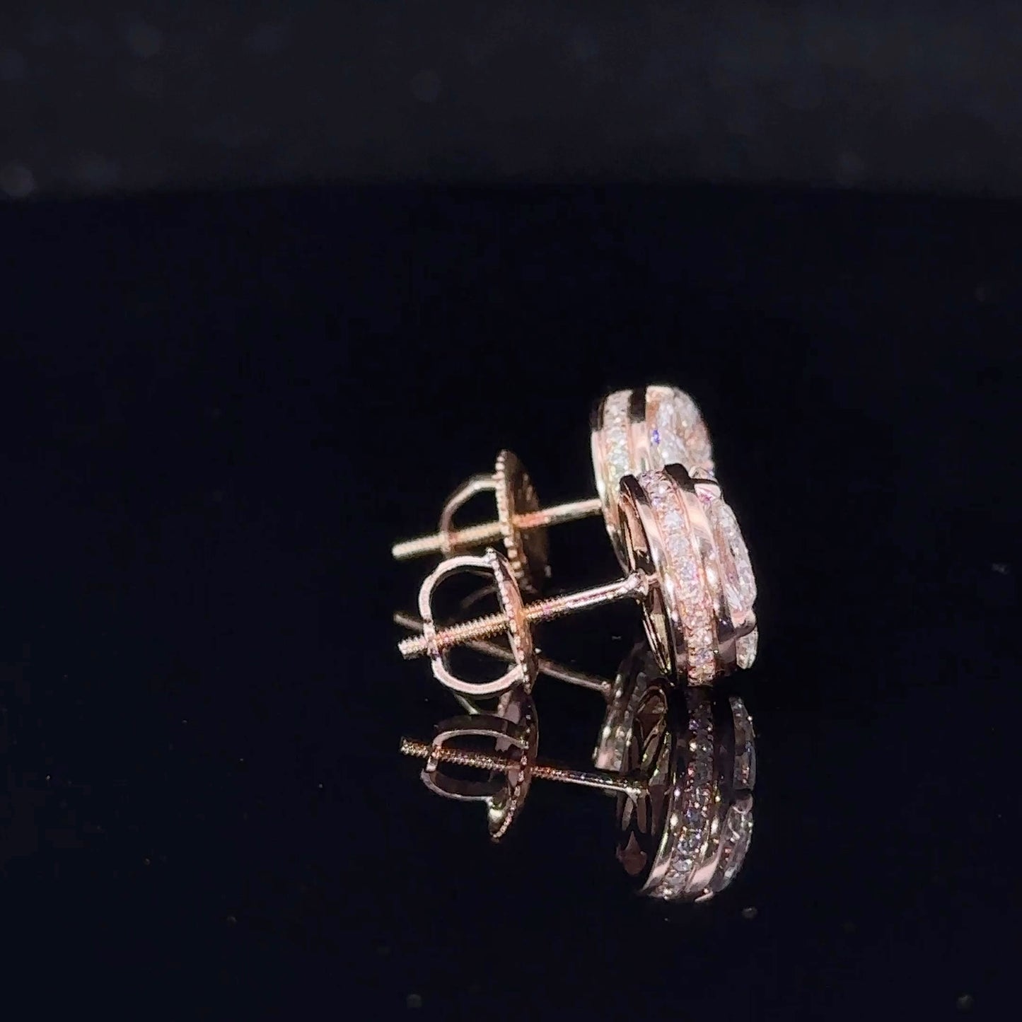 14k rose gold Fancy diamond Earrings