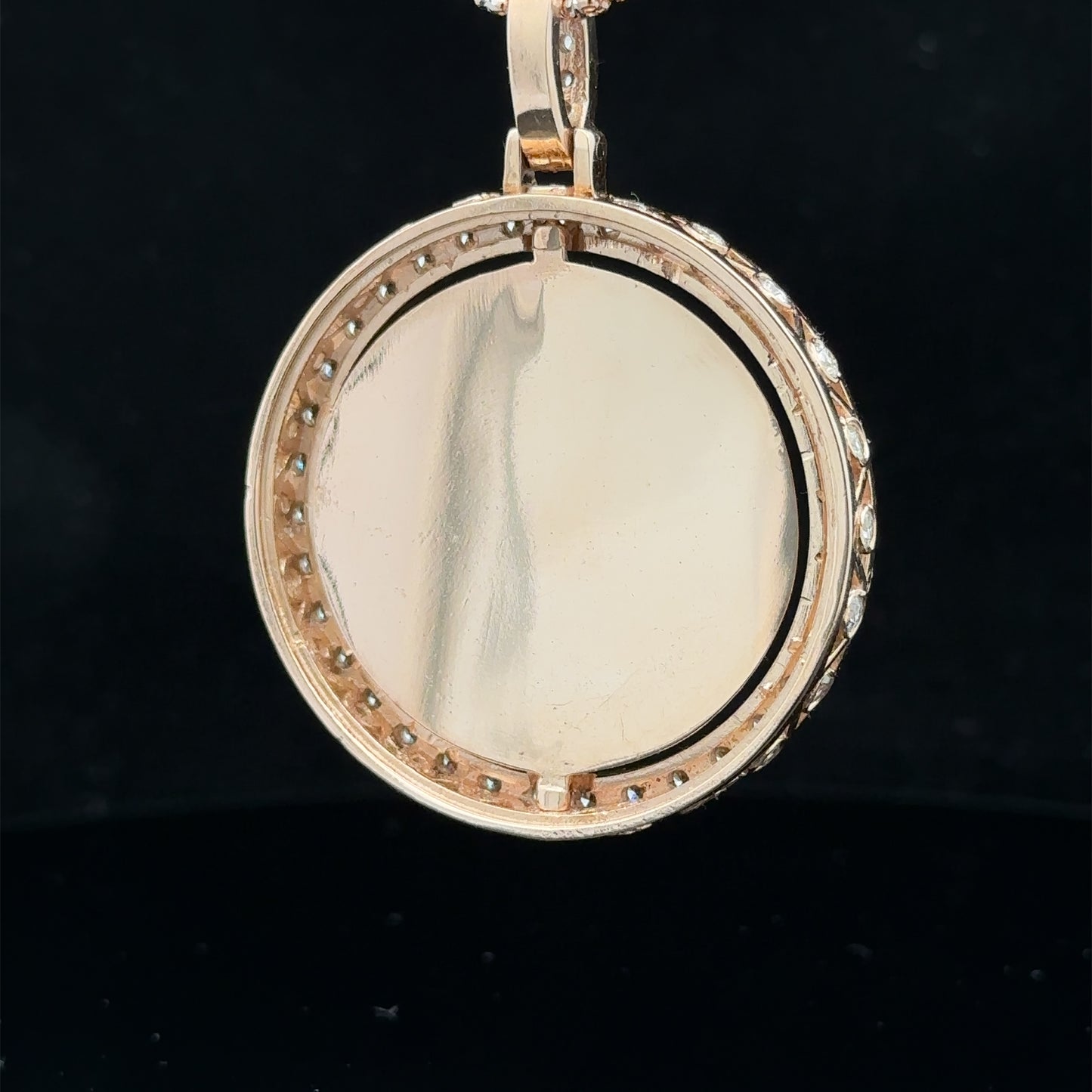 14k rose gold and diamond Picture Pendant