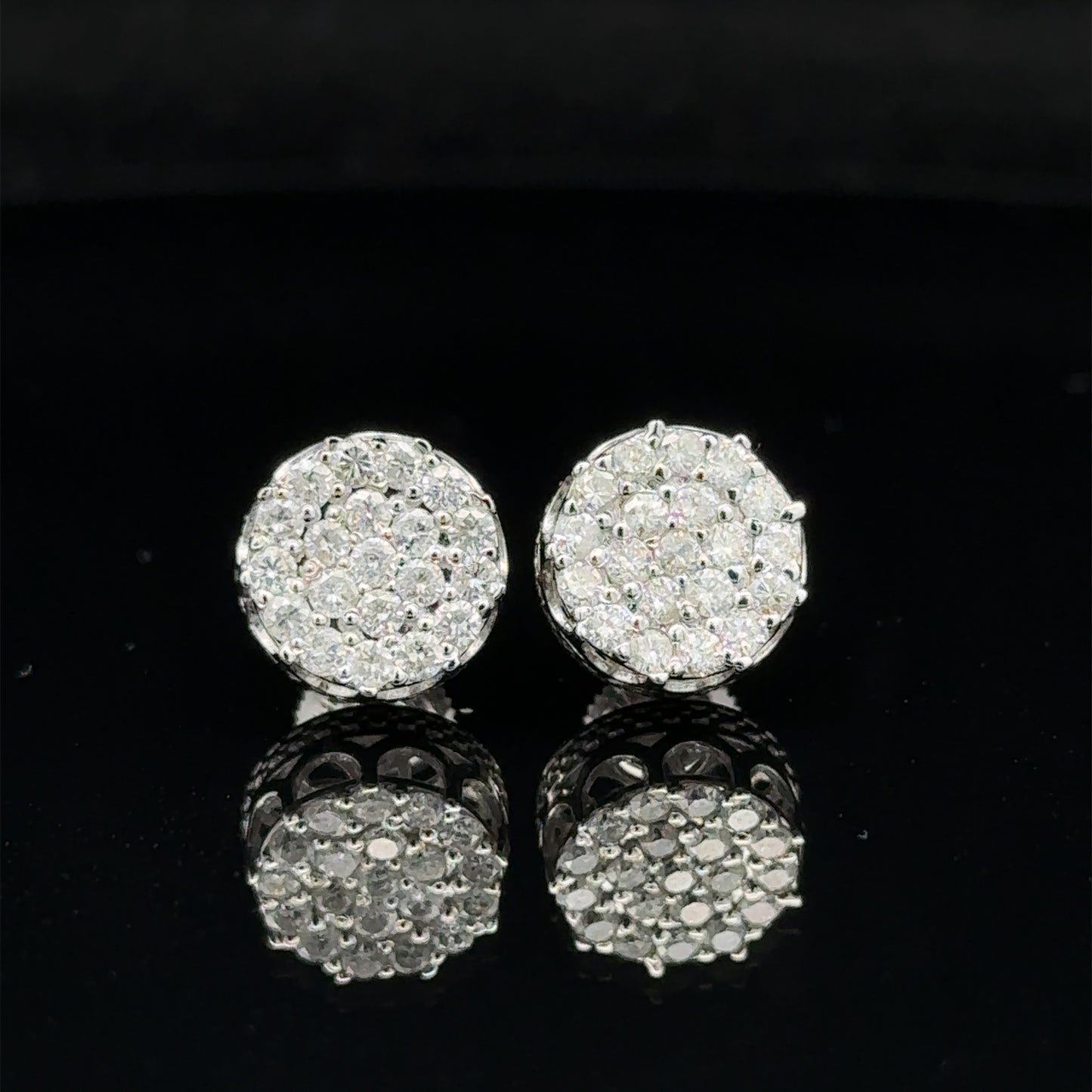 14k white gold and diamond Earrings