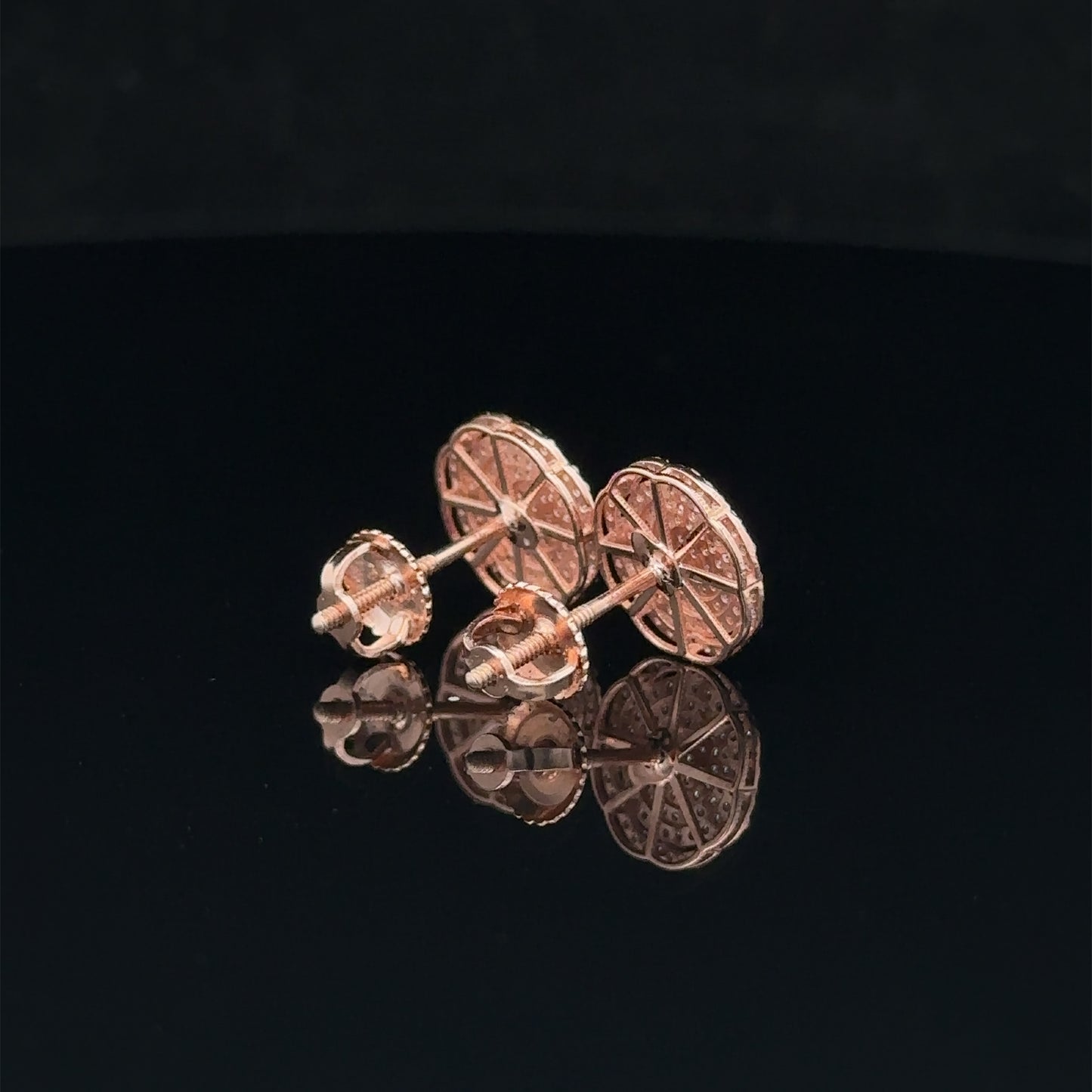 14k rose gold and diamond Earrings