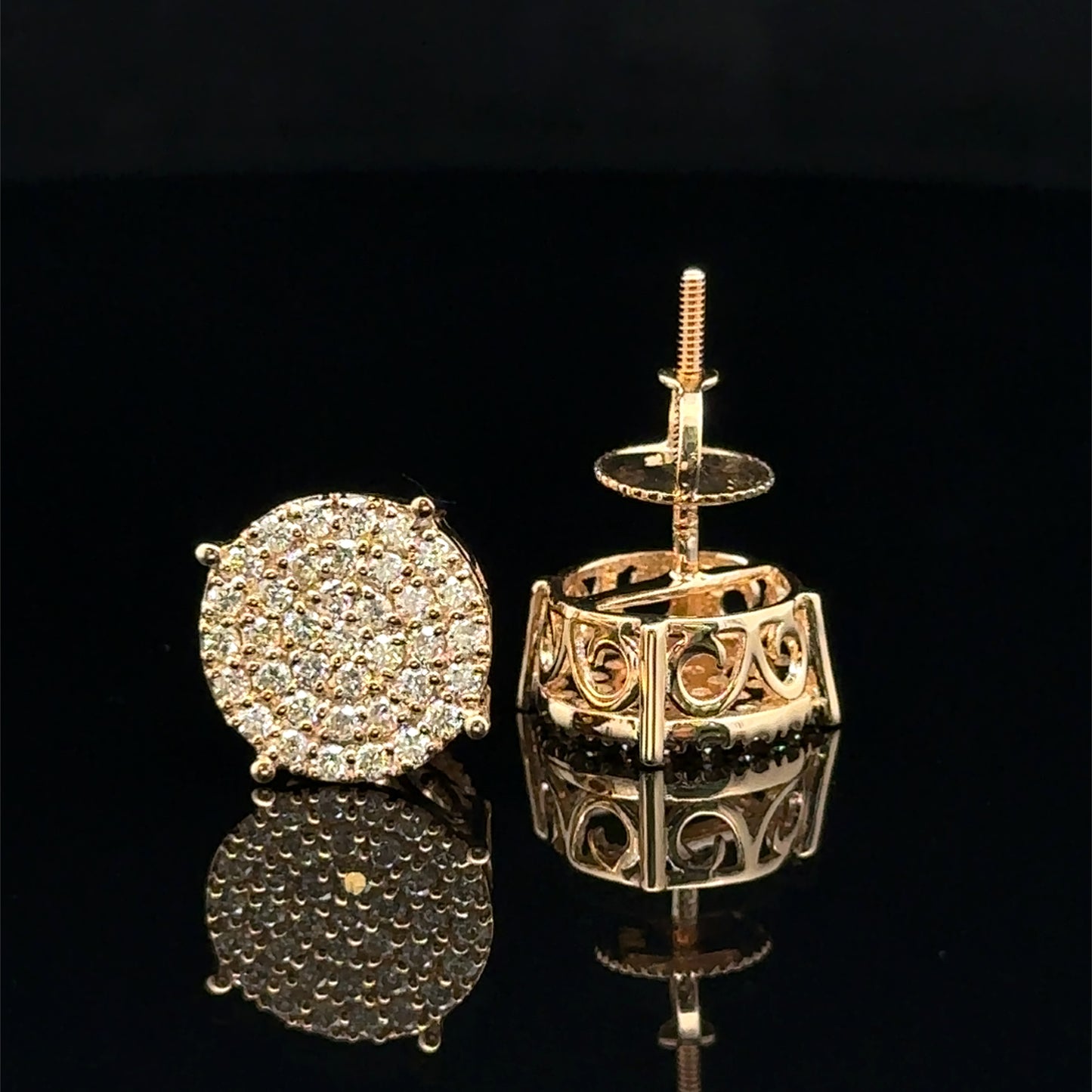 14k Yellow Gold Diamond Earrings – Elegant & Timeless Jewelry