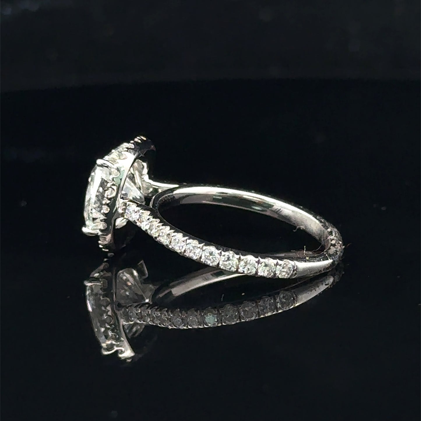 14k White Gold Engagement Ring