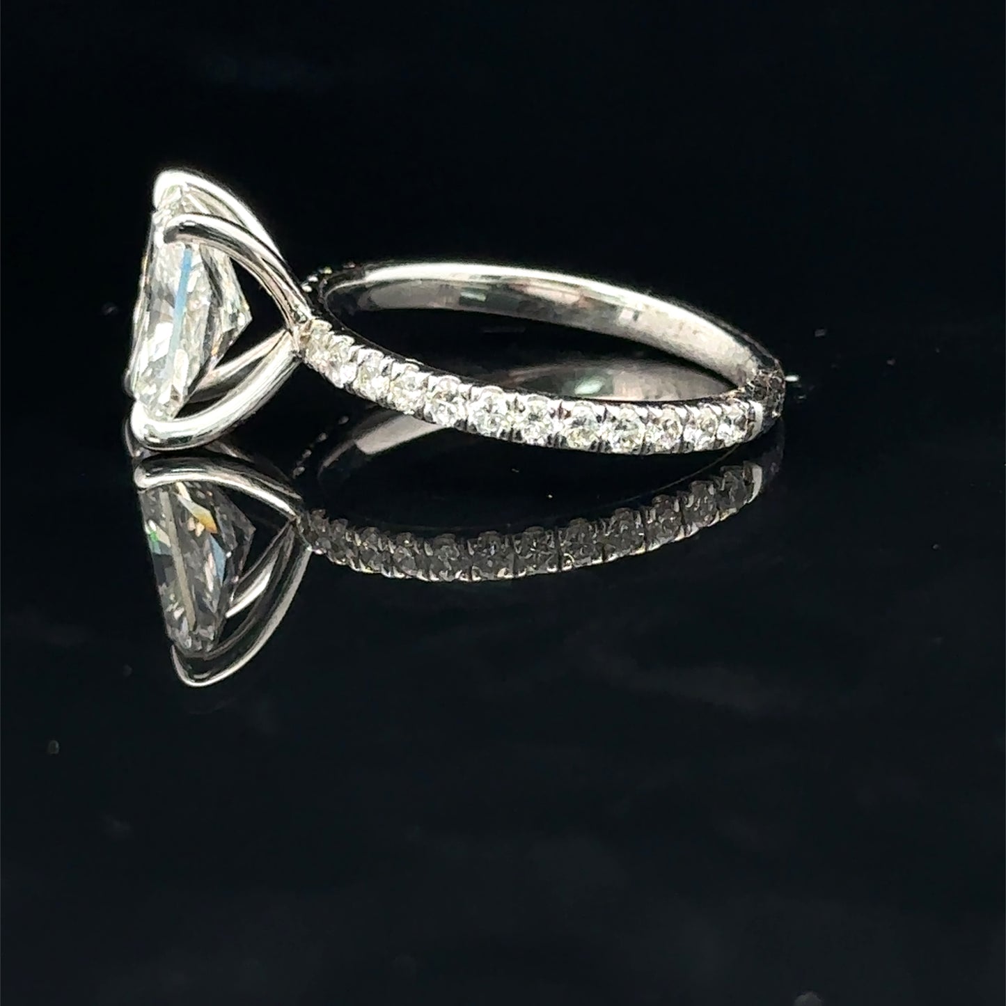 14k White Gold Engagement Ring