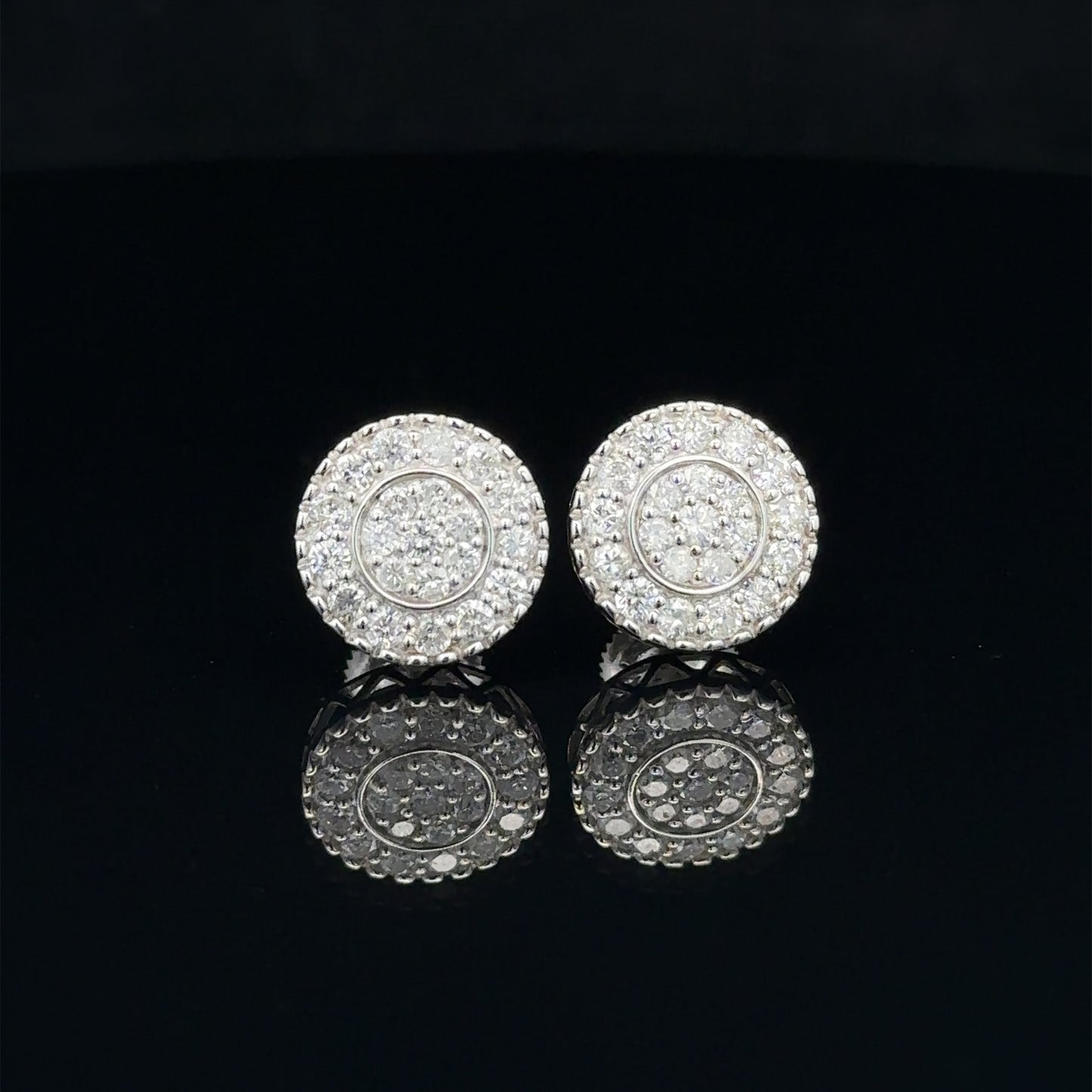 14k white gold and diamond Earrings