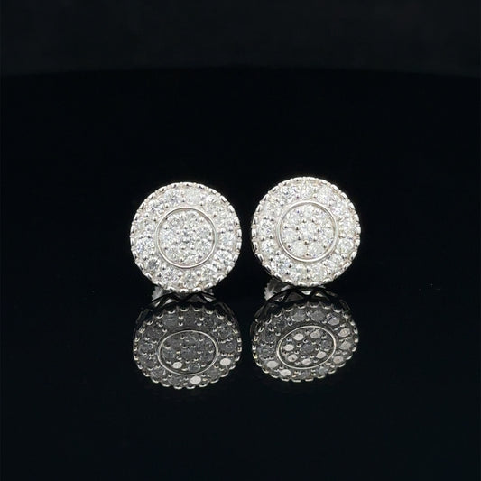 14k white gold and diamond Earrings