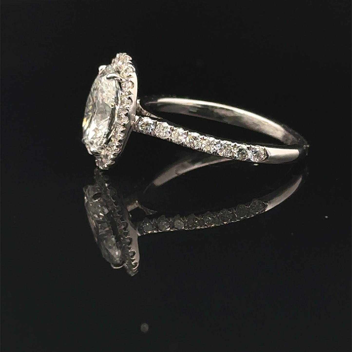 14k White Gold Engagement Ring