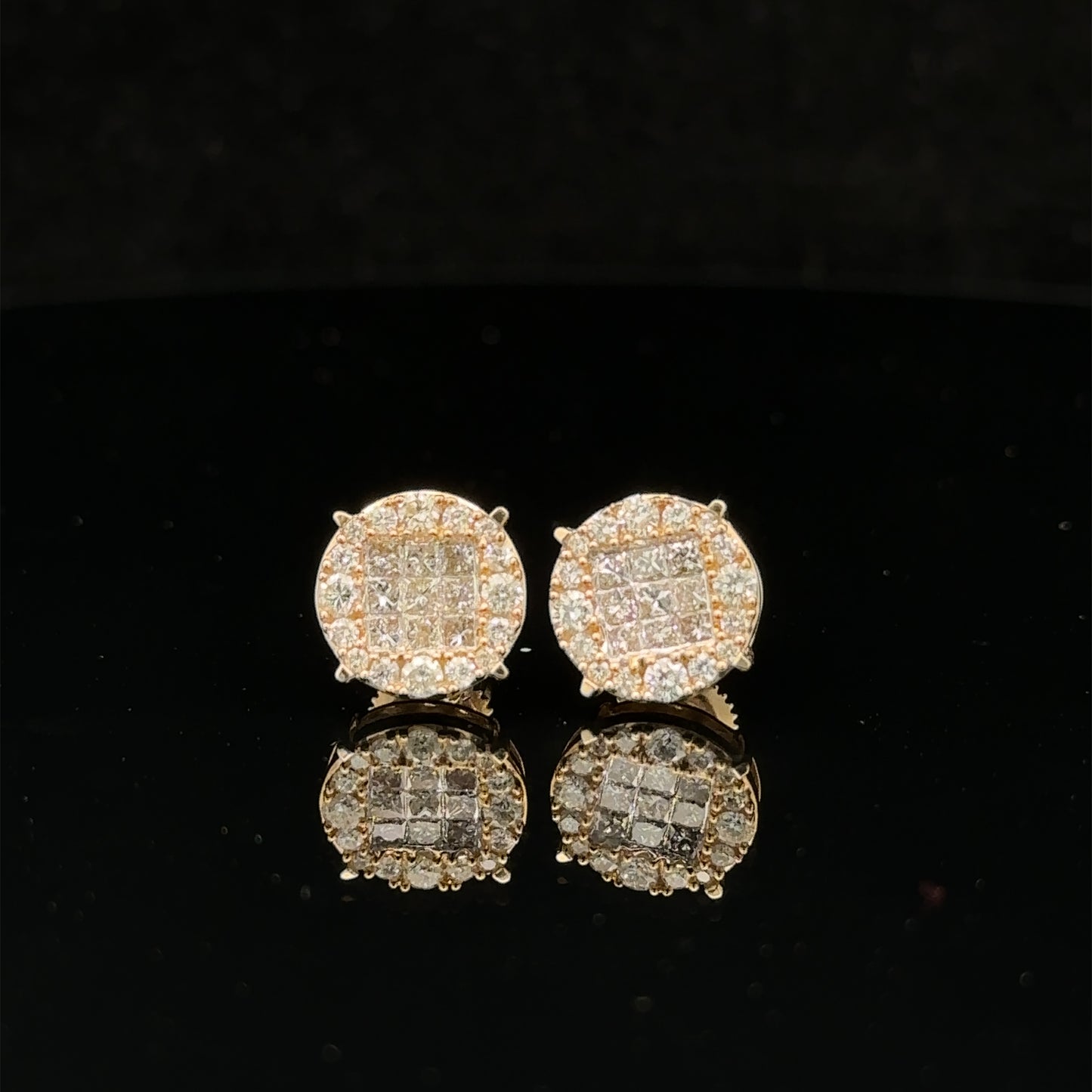 14k yellow gold and diamond Earrings