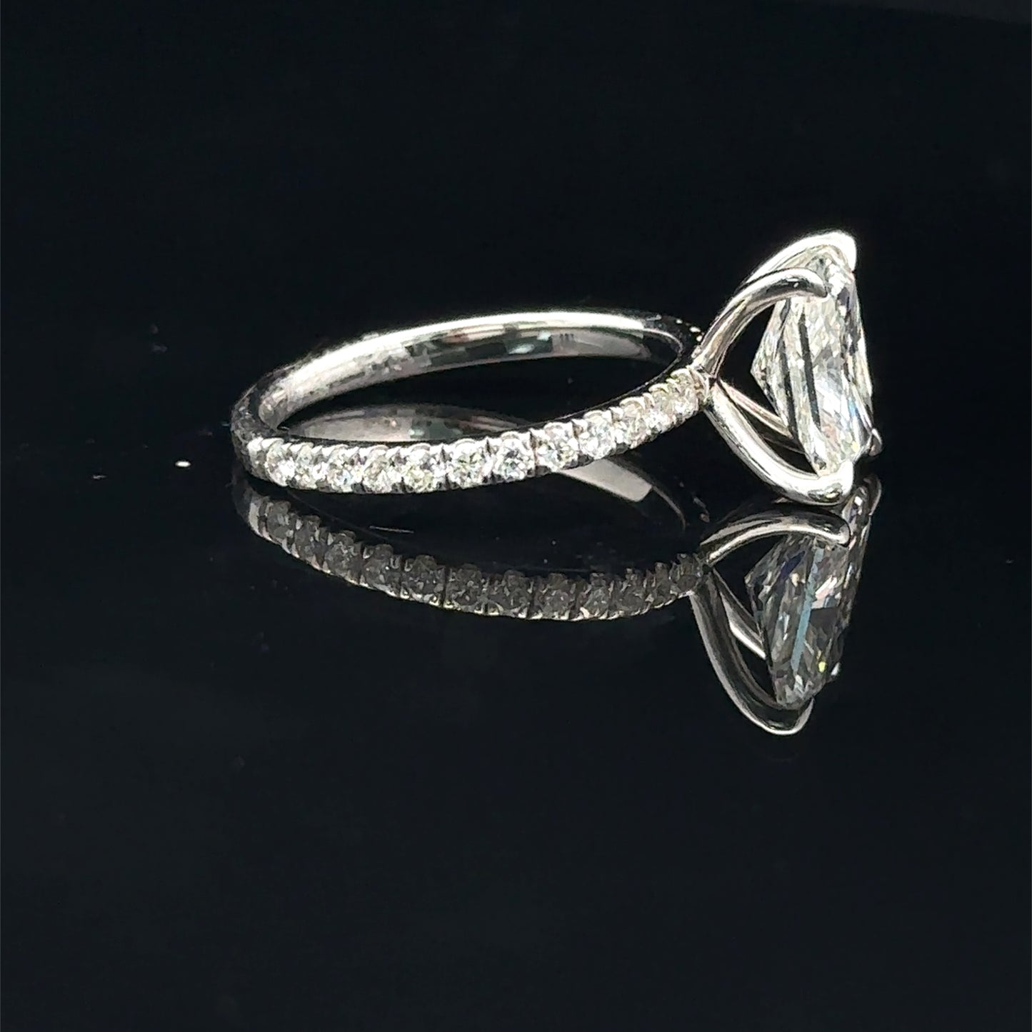 14k White Gold Engagement Ring
