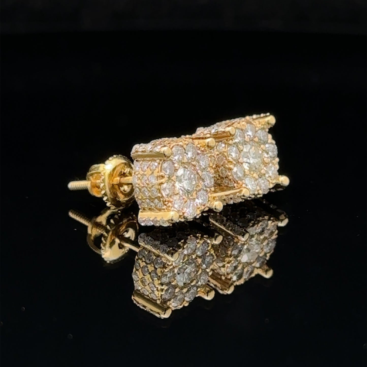 14k yellow gold and diamond Earrings