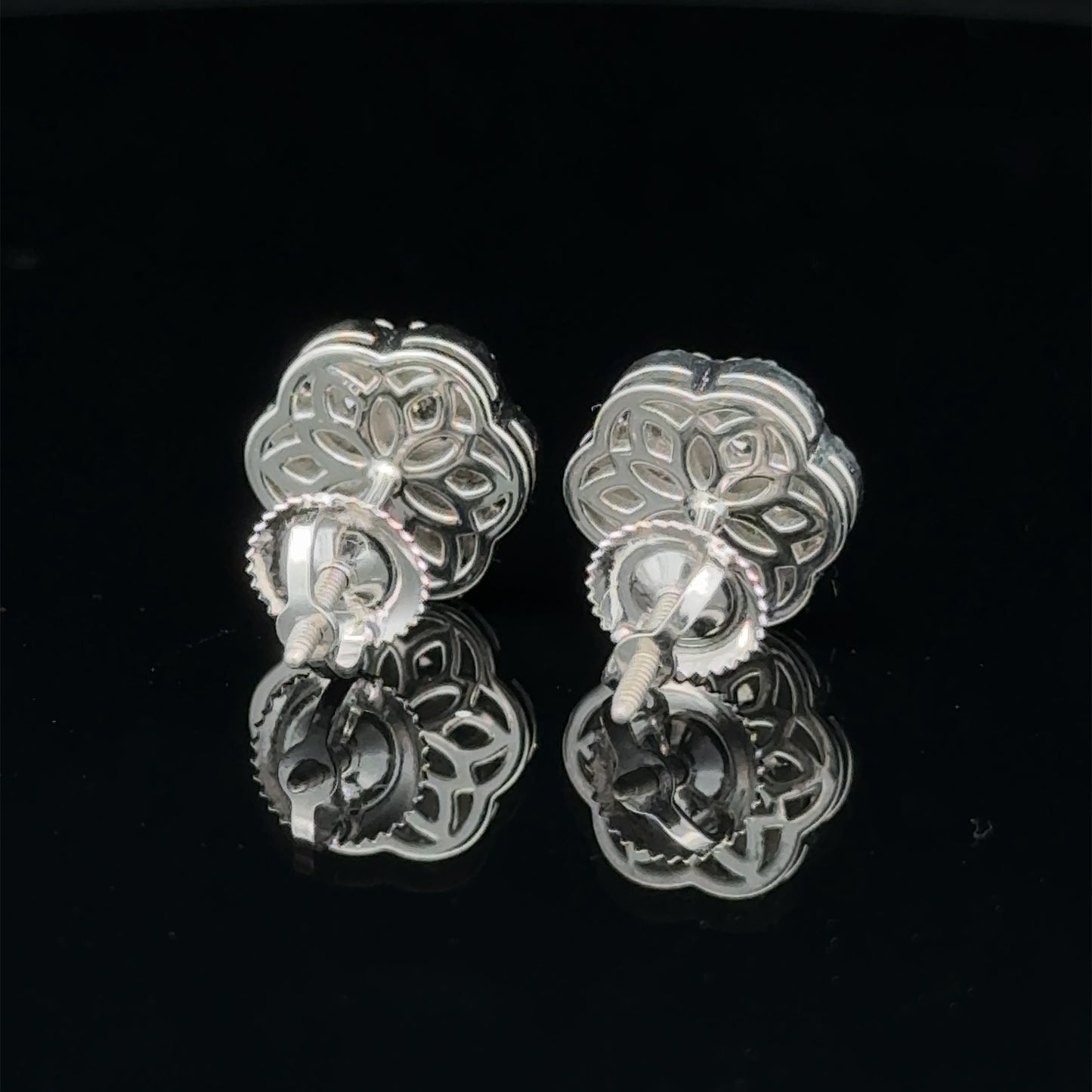 14k white gold and diamond Earrings