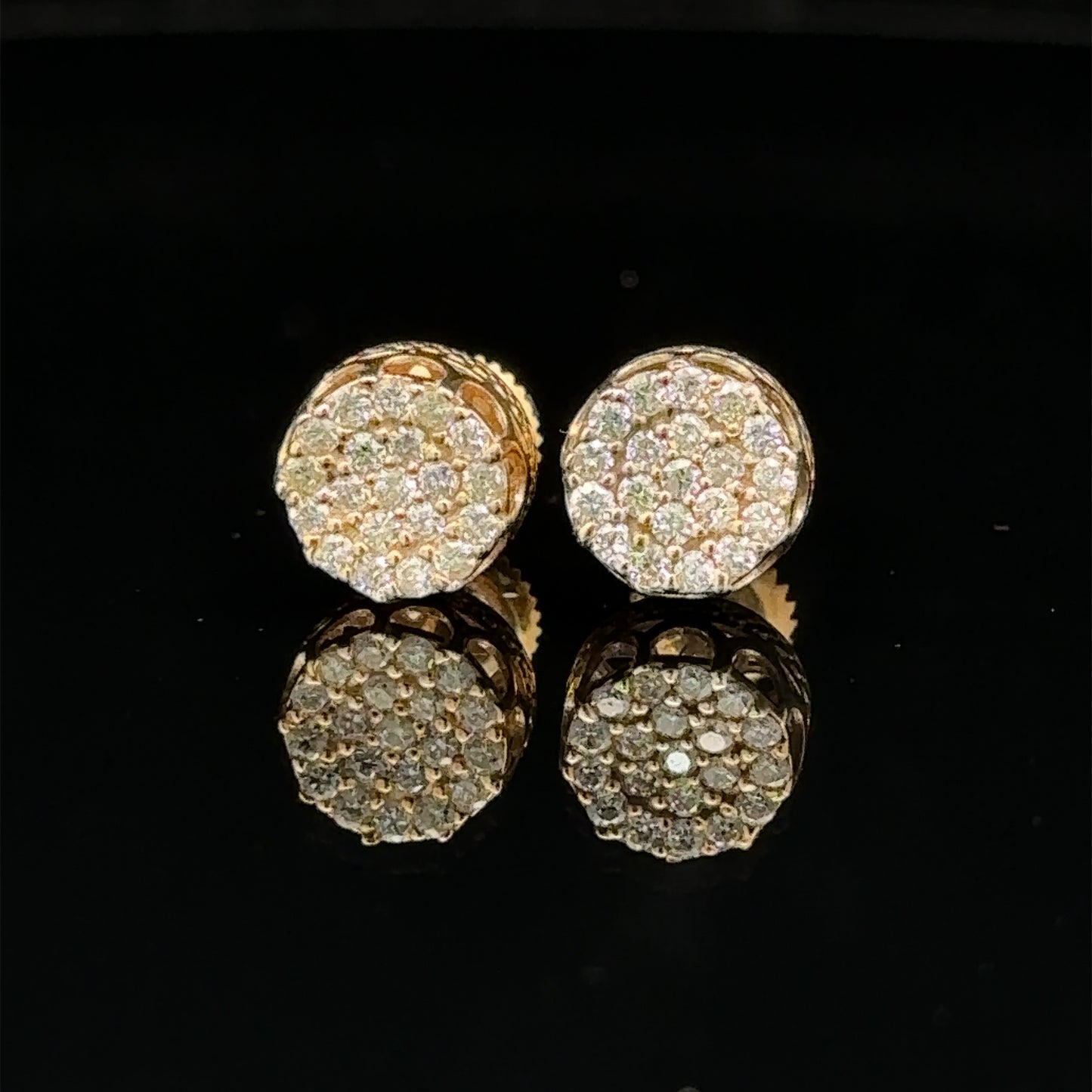 14k yellow gold and diamond Earrings