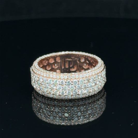 14k rose gold Band with Round Diamonds