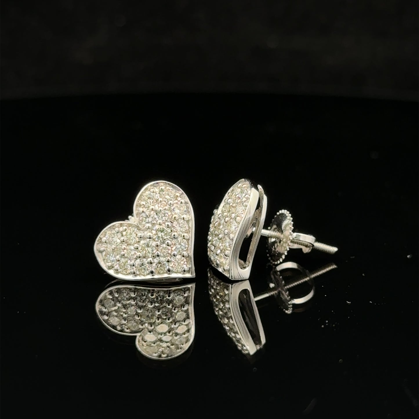 14k white gold and diamond Earrings