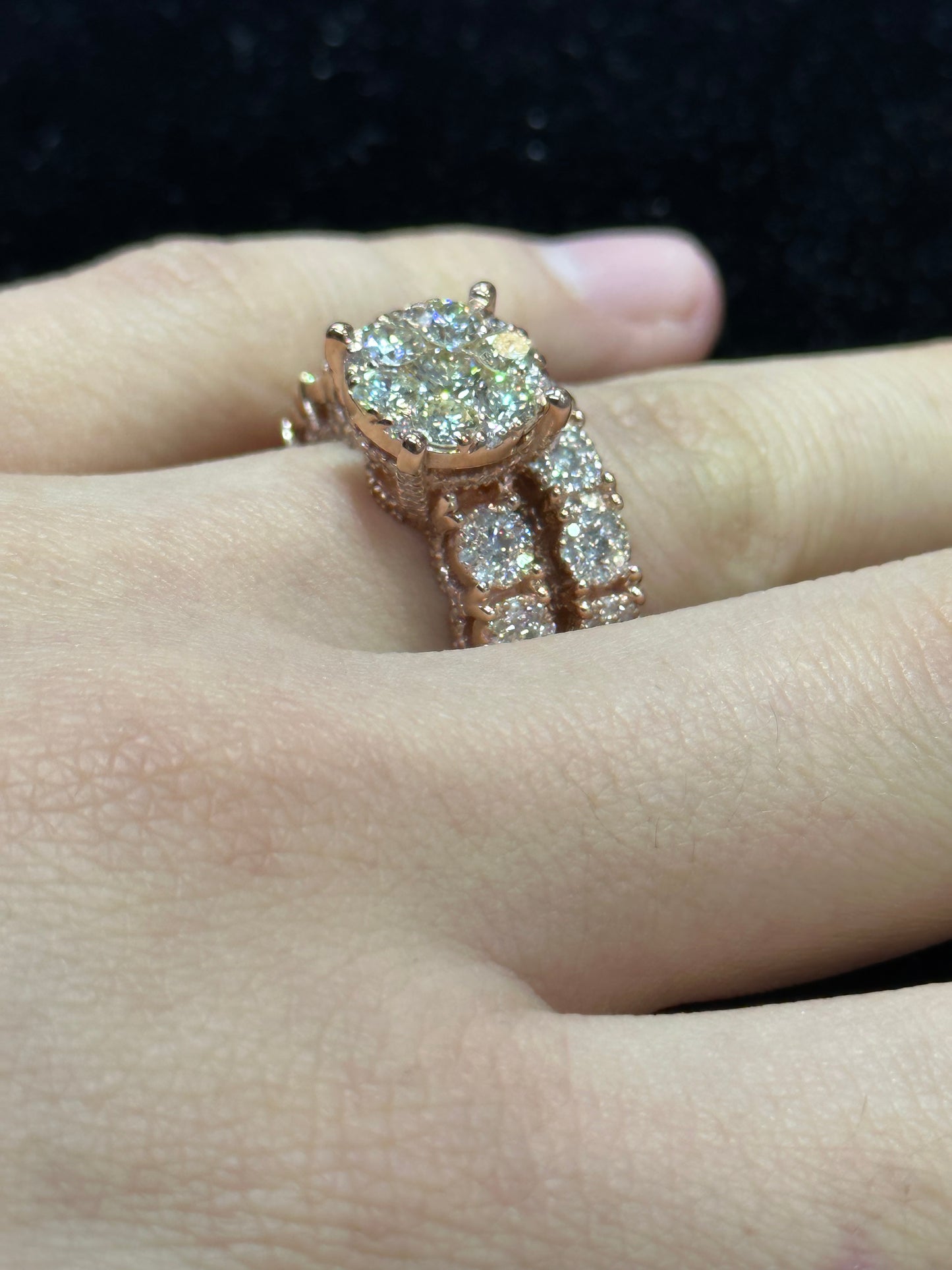 14k rose gold and diamond 2-piece Bridal Set