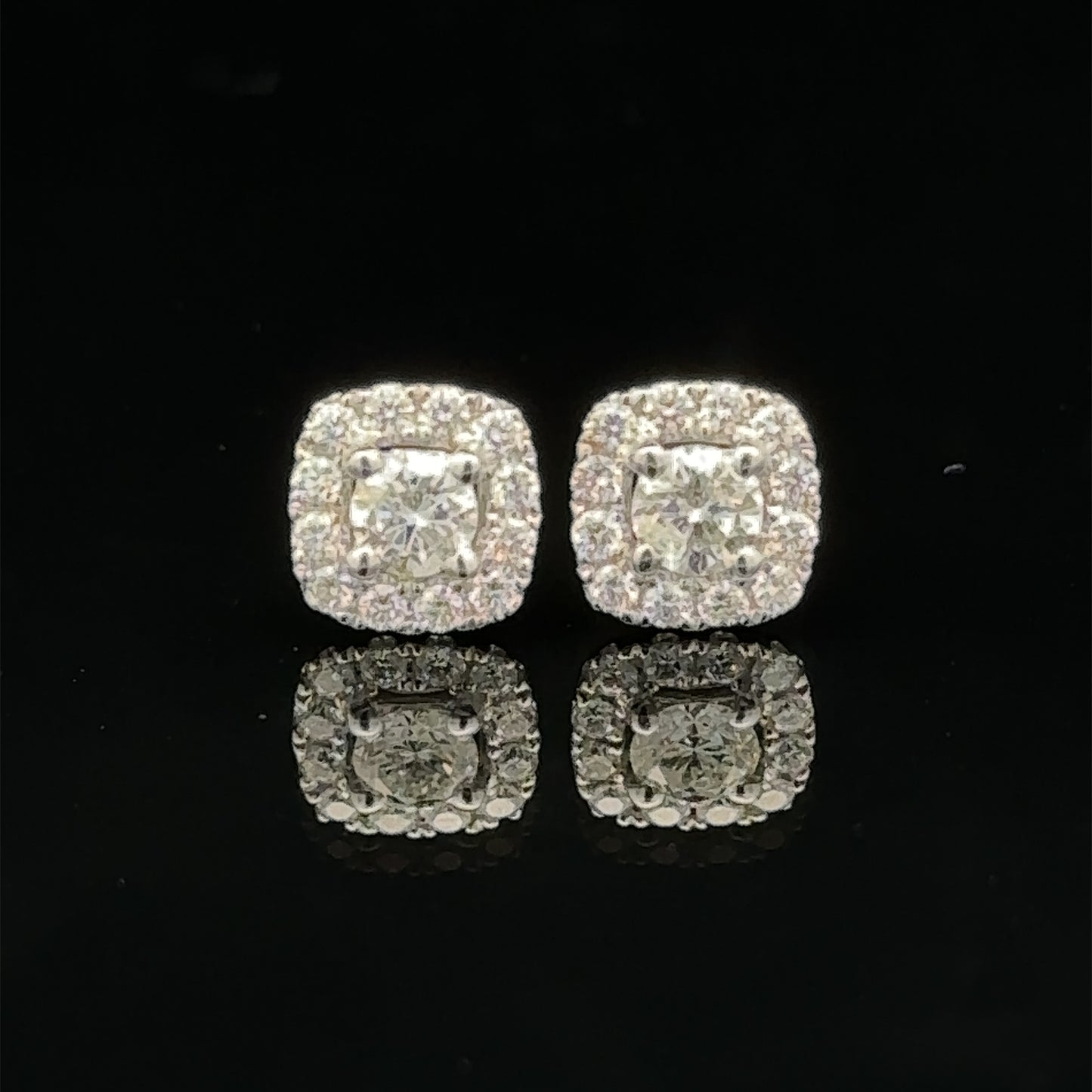 18k white gold and diamond Earrings