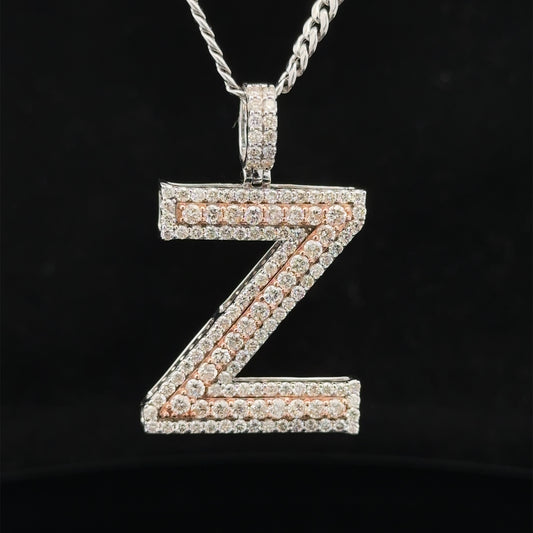 14k gold & diamond Z Initial Pendant