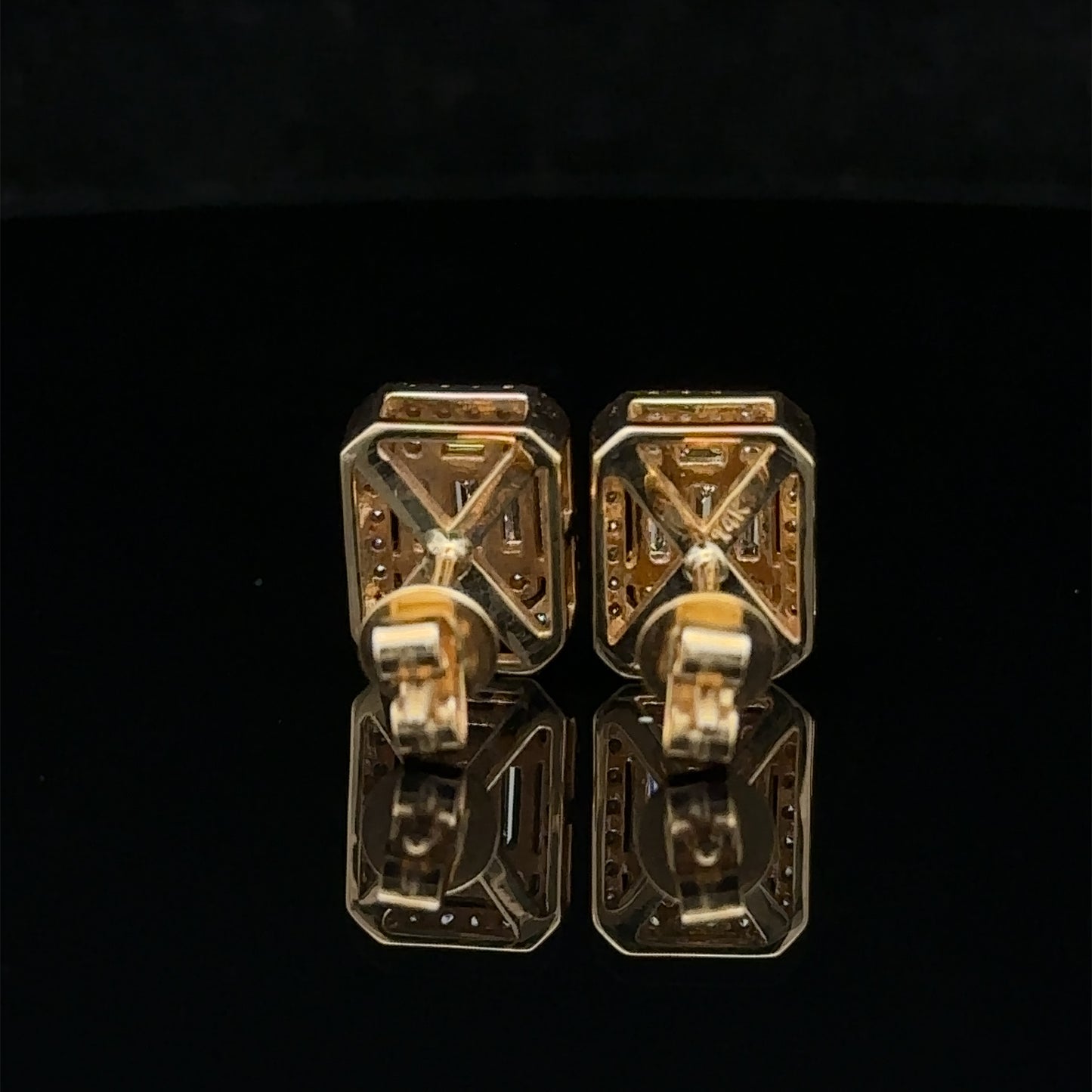 14k yellow gold and diamond Earrings