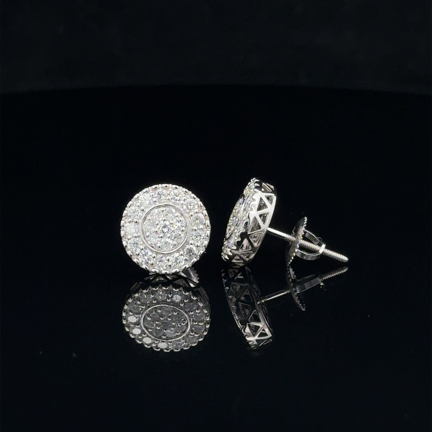 14k white gold and diamond Earrings