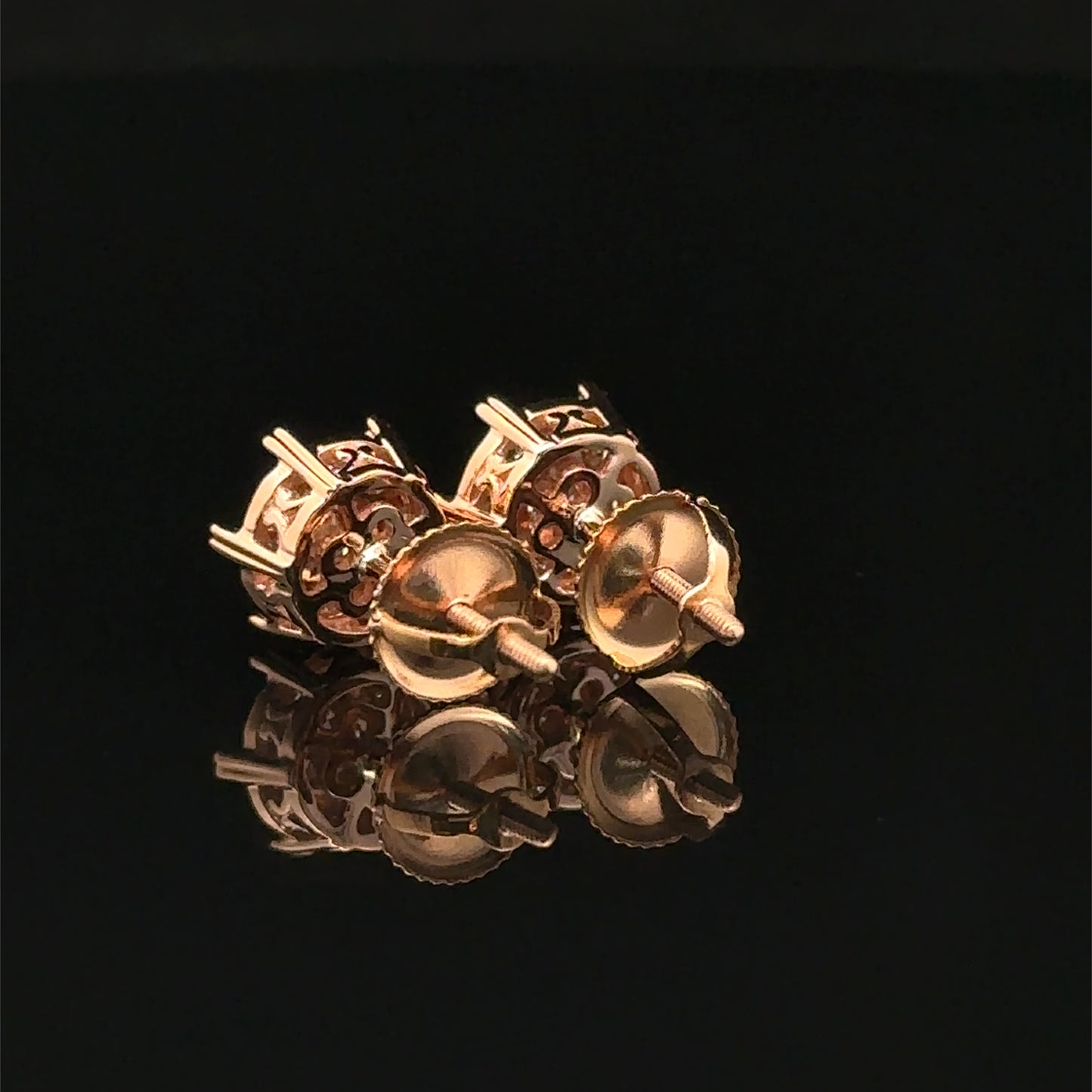 14k Rose Gold Diamond Earrings – Natural Earth Mined Diamonds