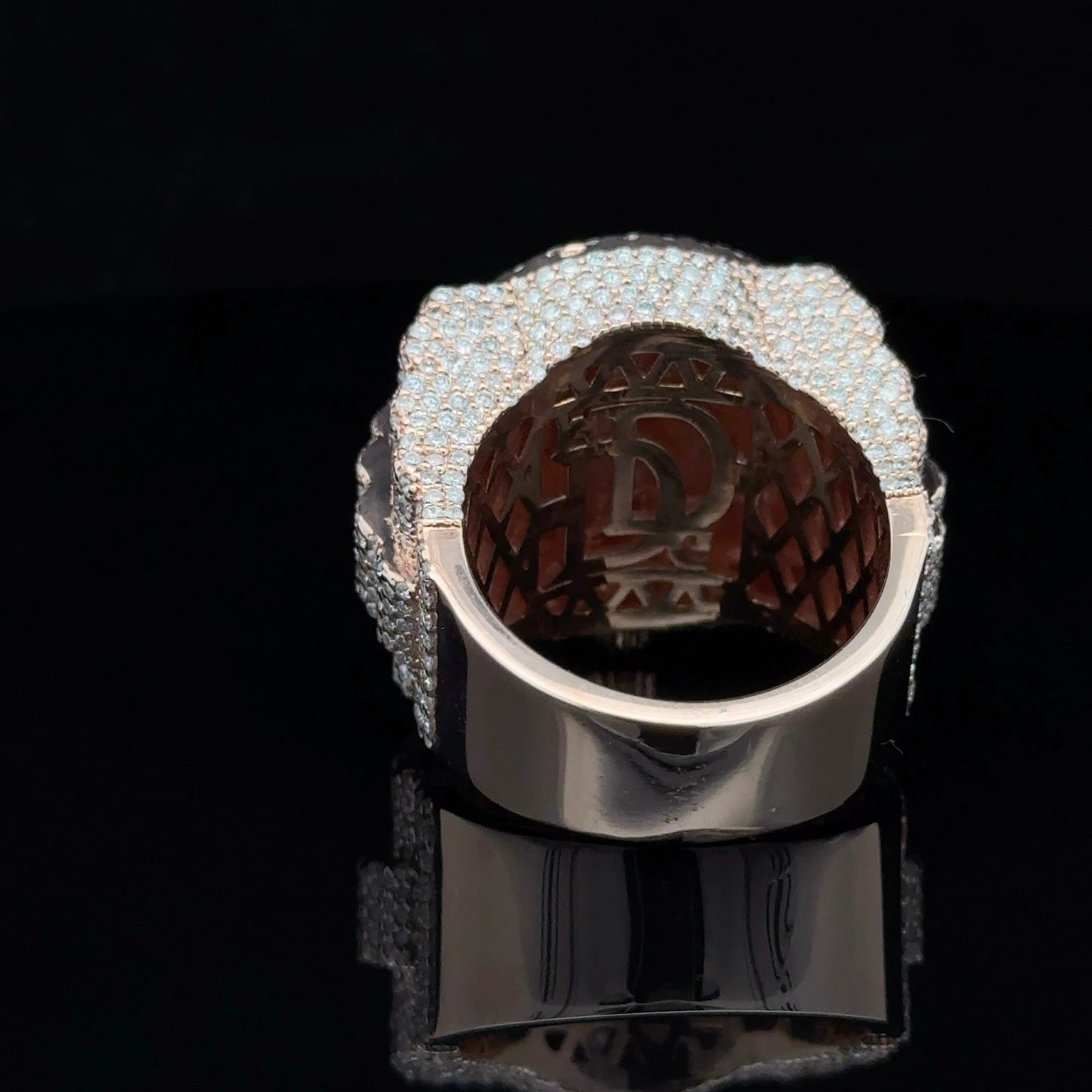 14k rose gold and diamond Men`s Ring