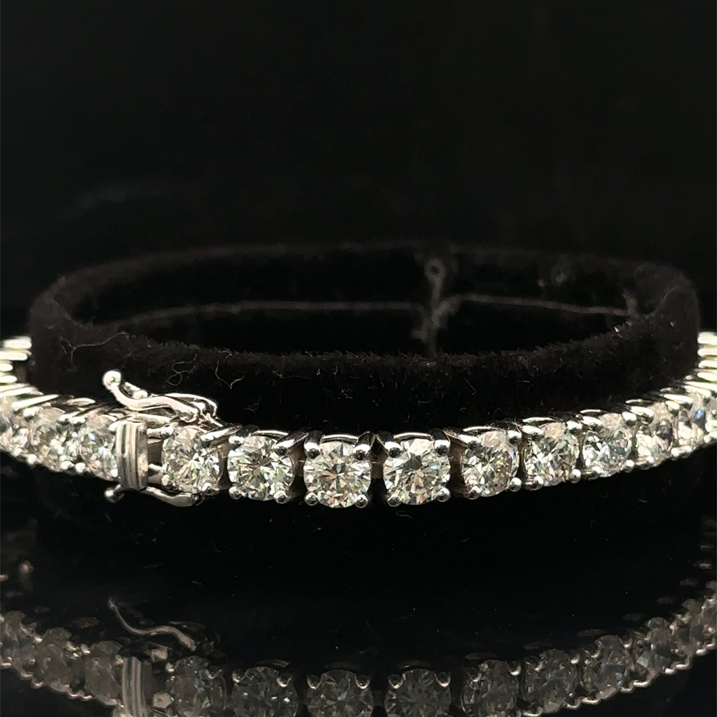 14k White gold and diamond (lab) Tennis Bracelet