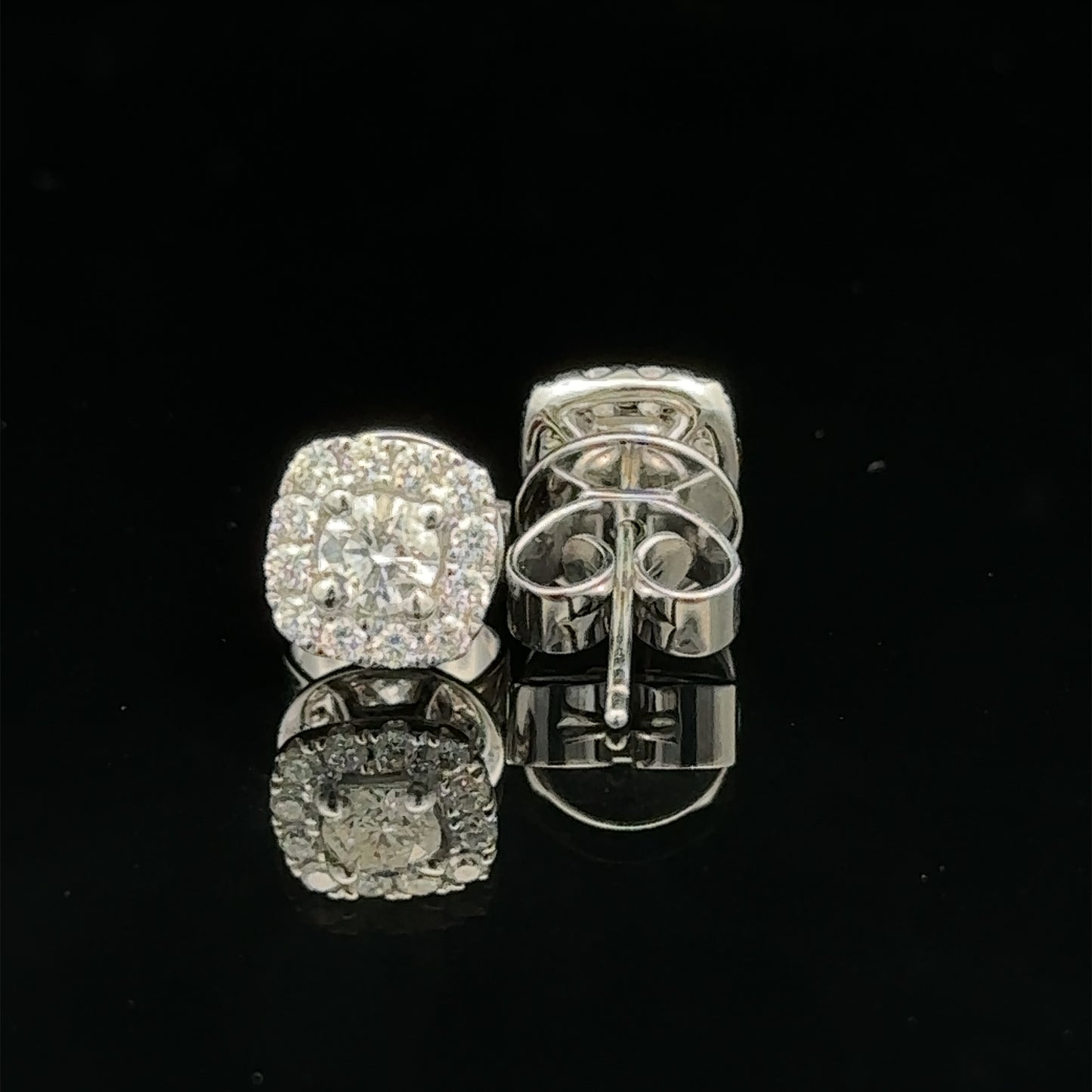 18k white gold and diamond Earrings