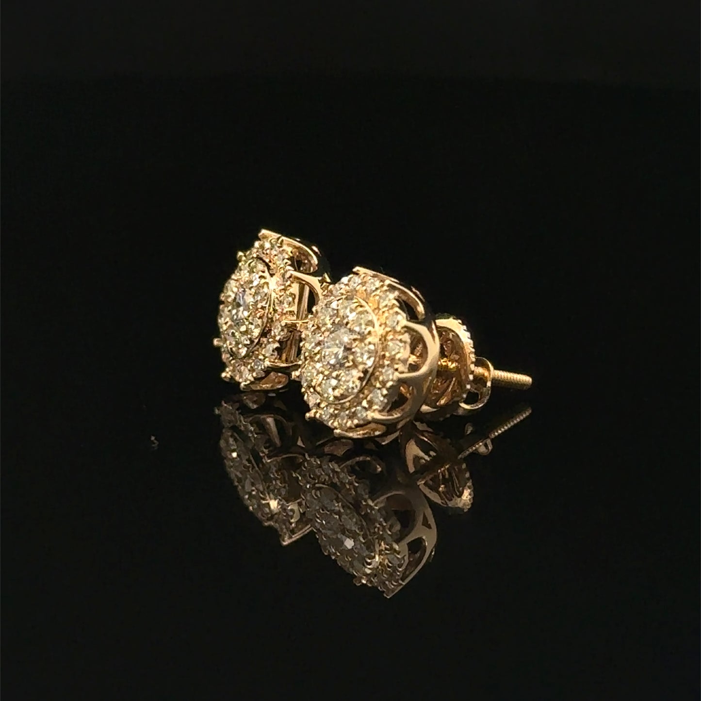 14k Yellow Gold Diamond Earrings – Elegant & Timeless Jewelry