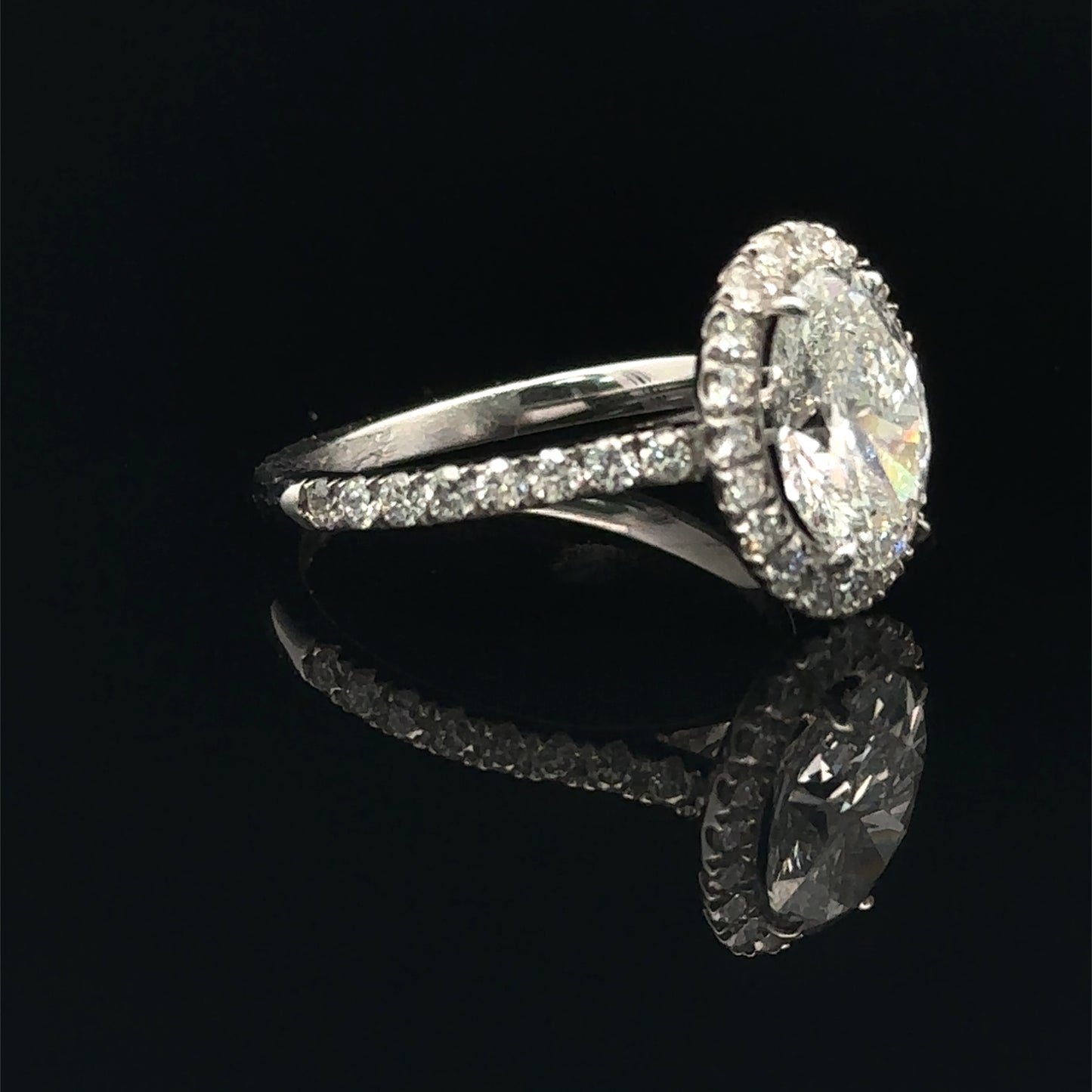 14k White Gold Engagement Ring