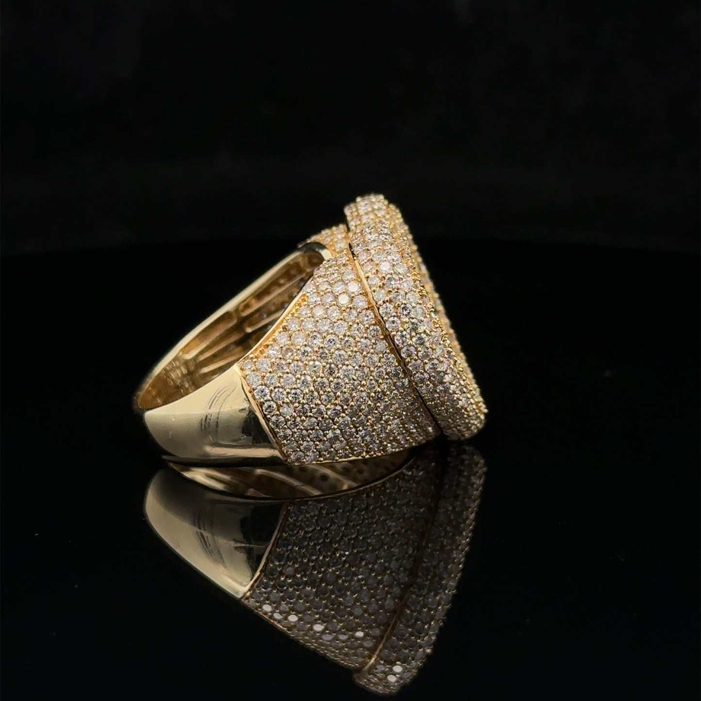 14k yellow gold and diamond Heart Ring